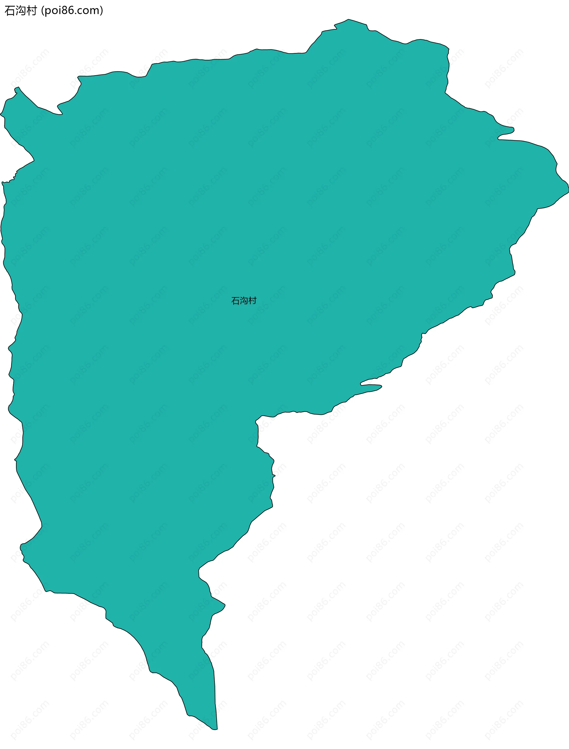 石沟村边界地图