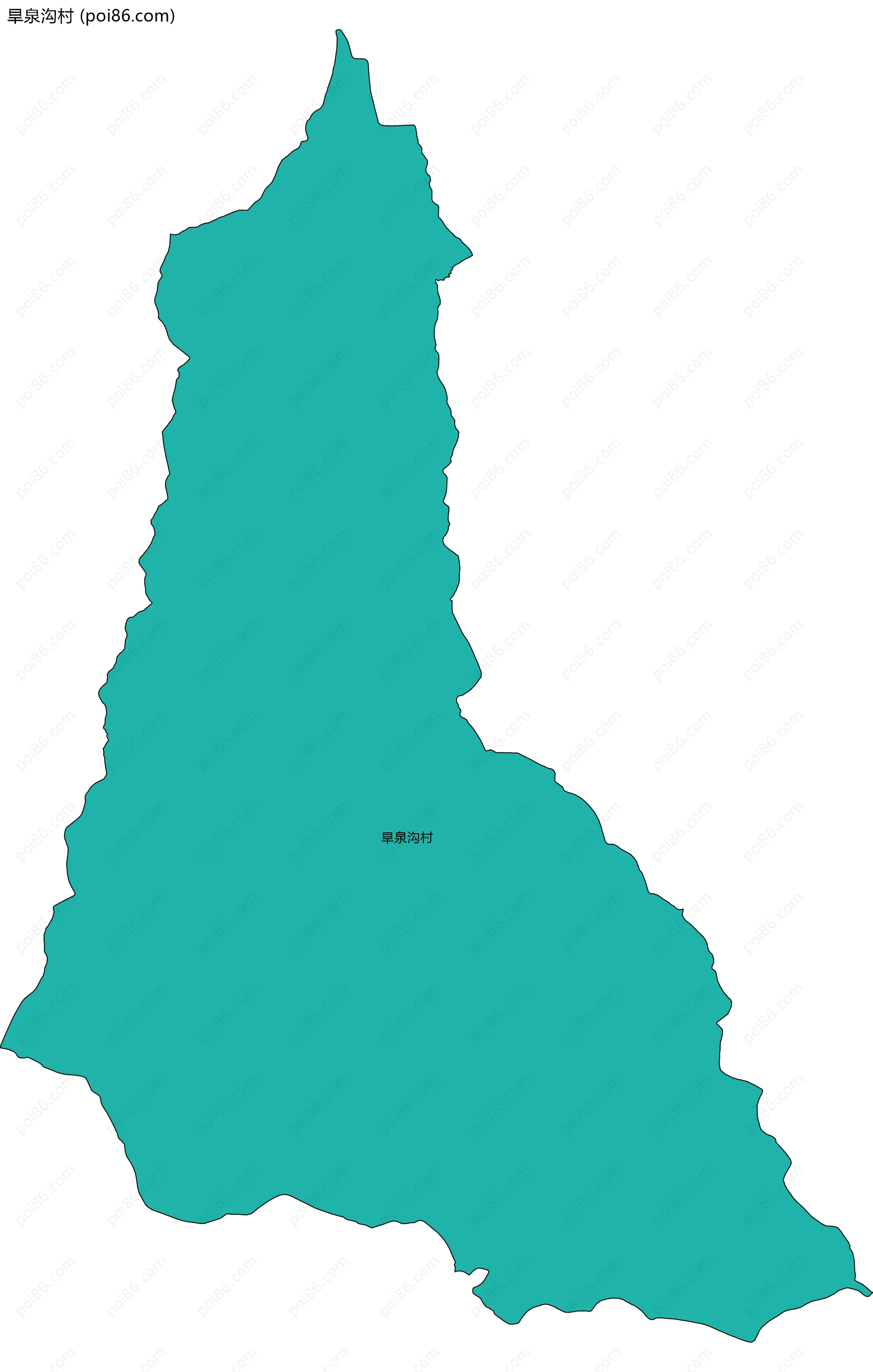 旱泉沟村边界地图