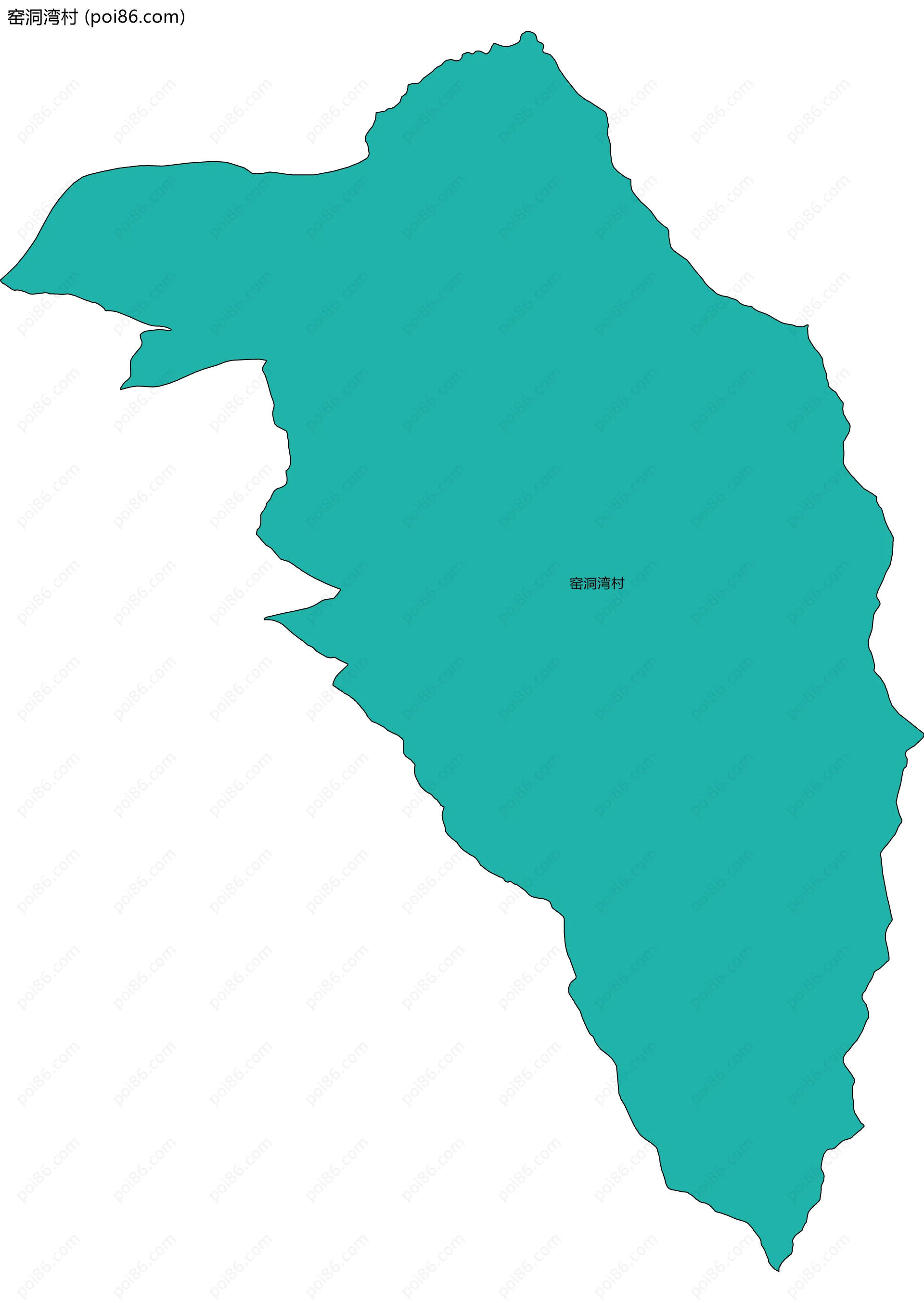 窑洞湾村边界地图