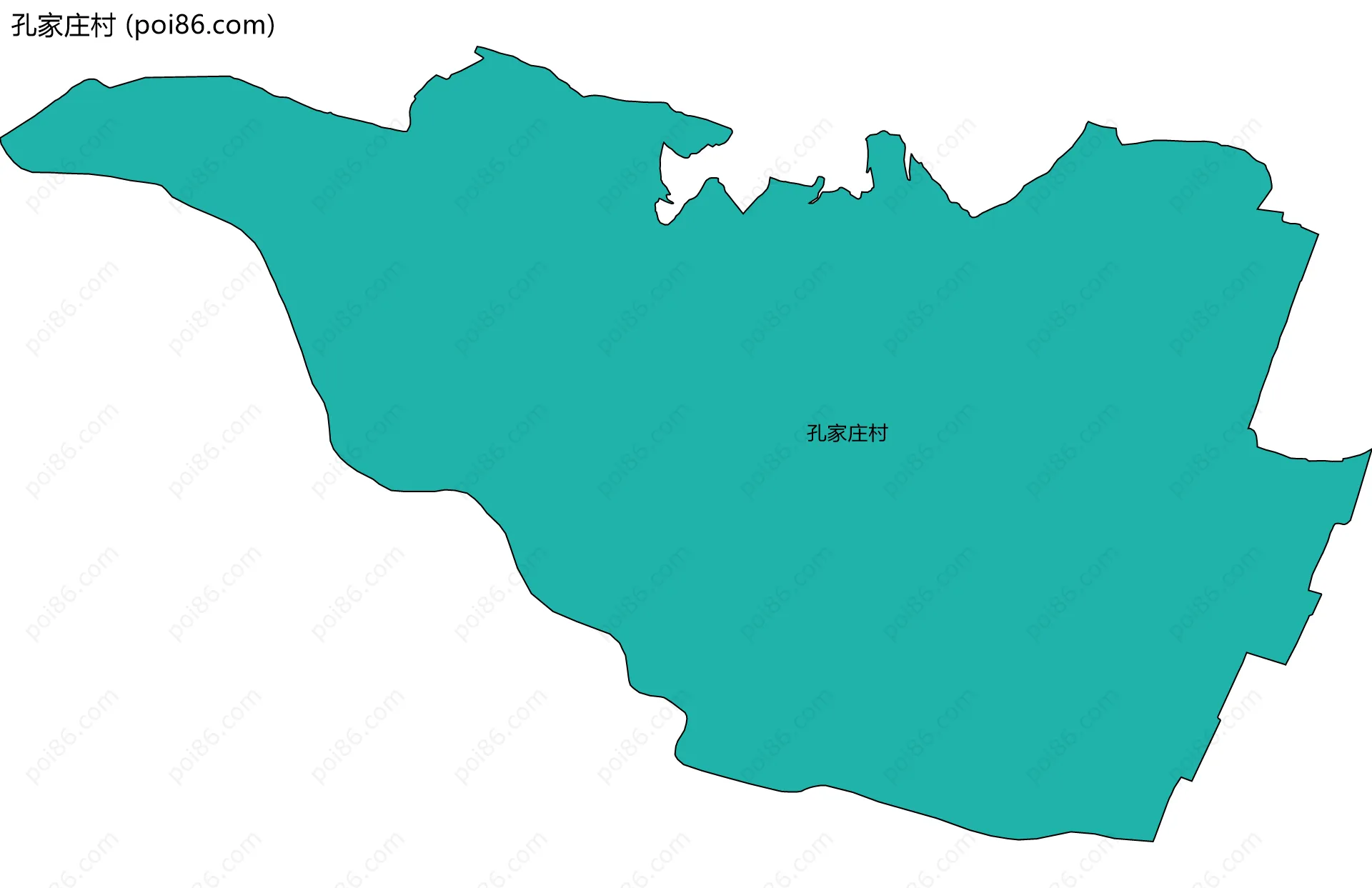 孔家庄村边界地图