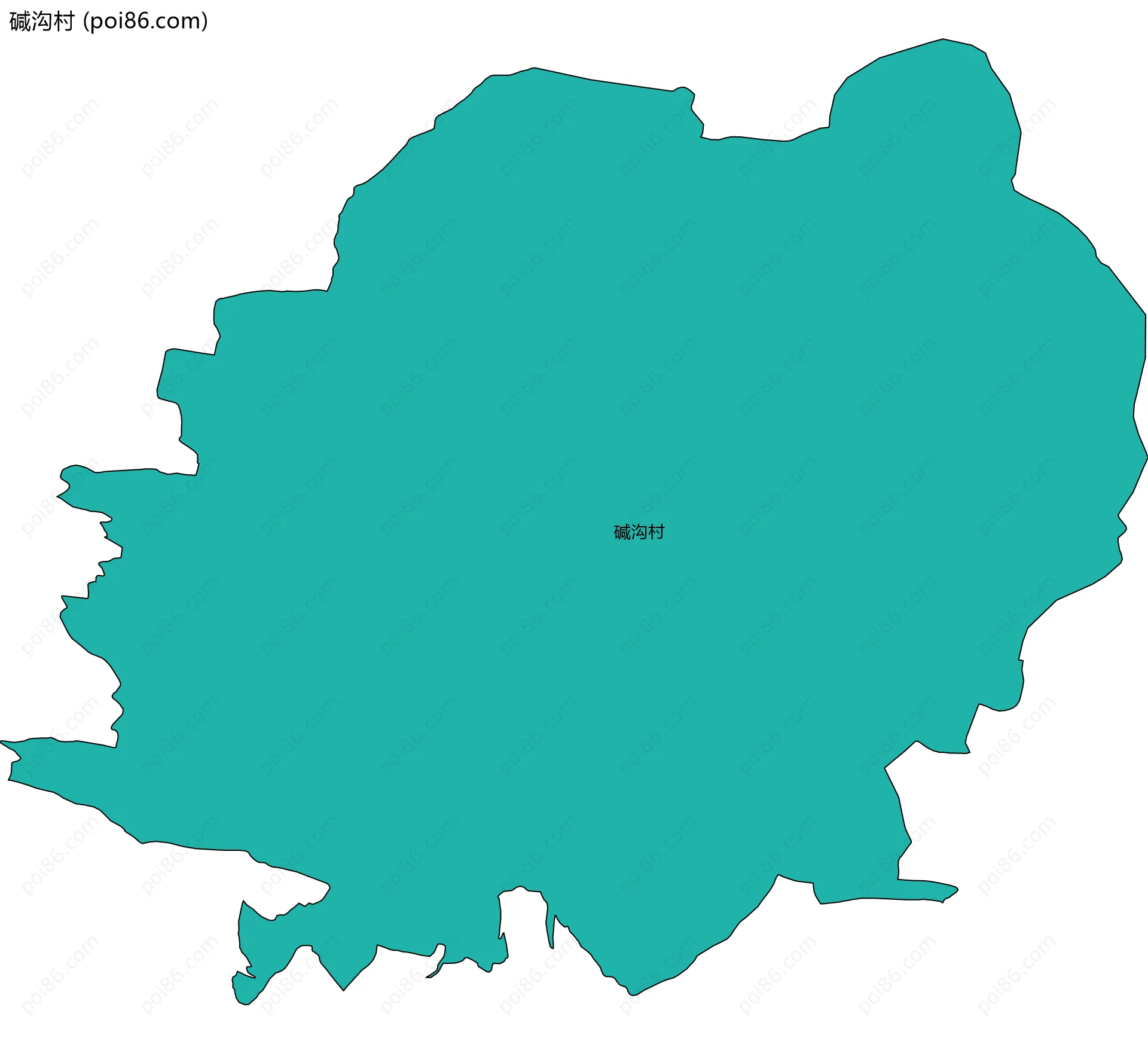 碱沟村边界地图