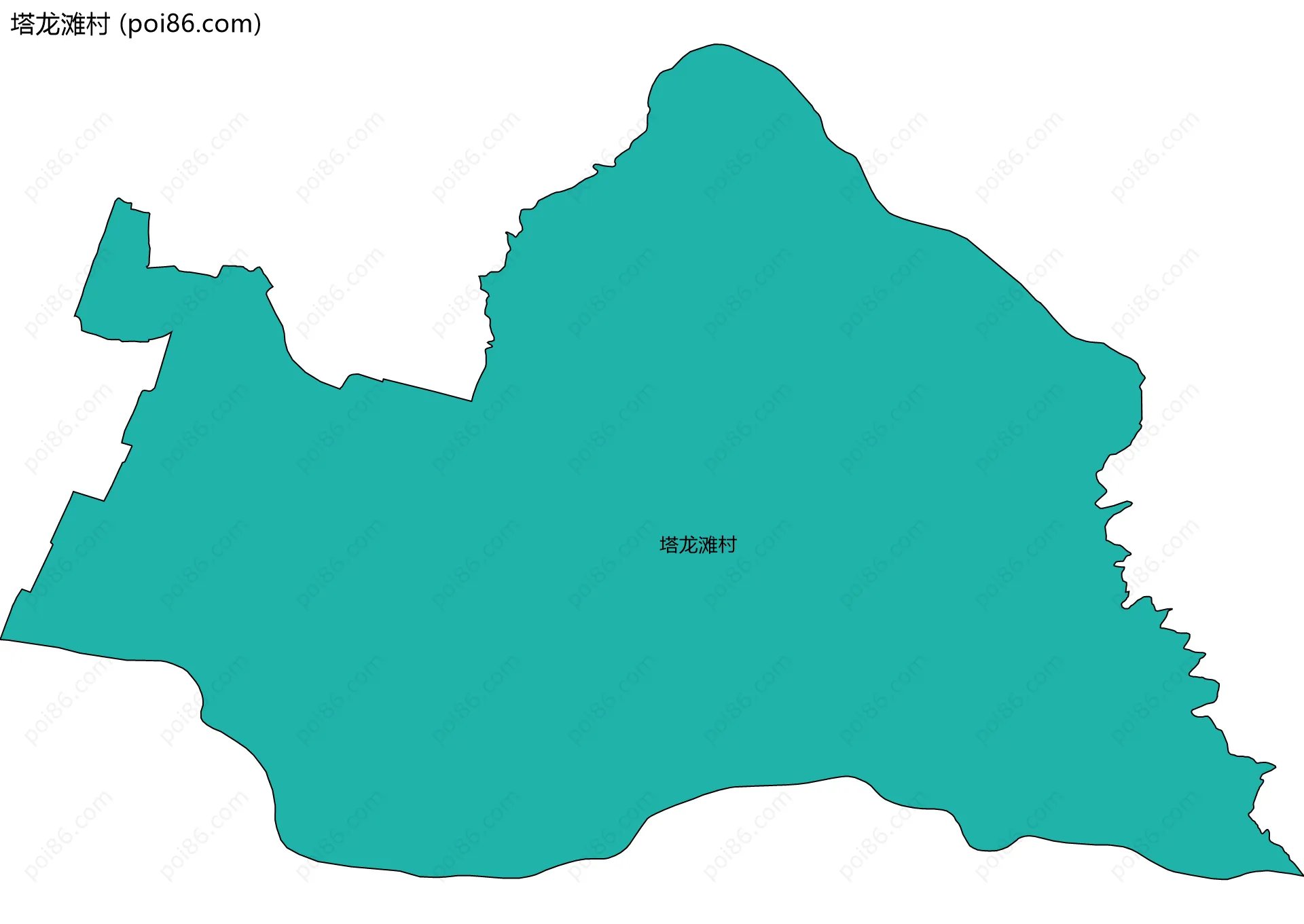 塔龙滩村边界地图