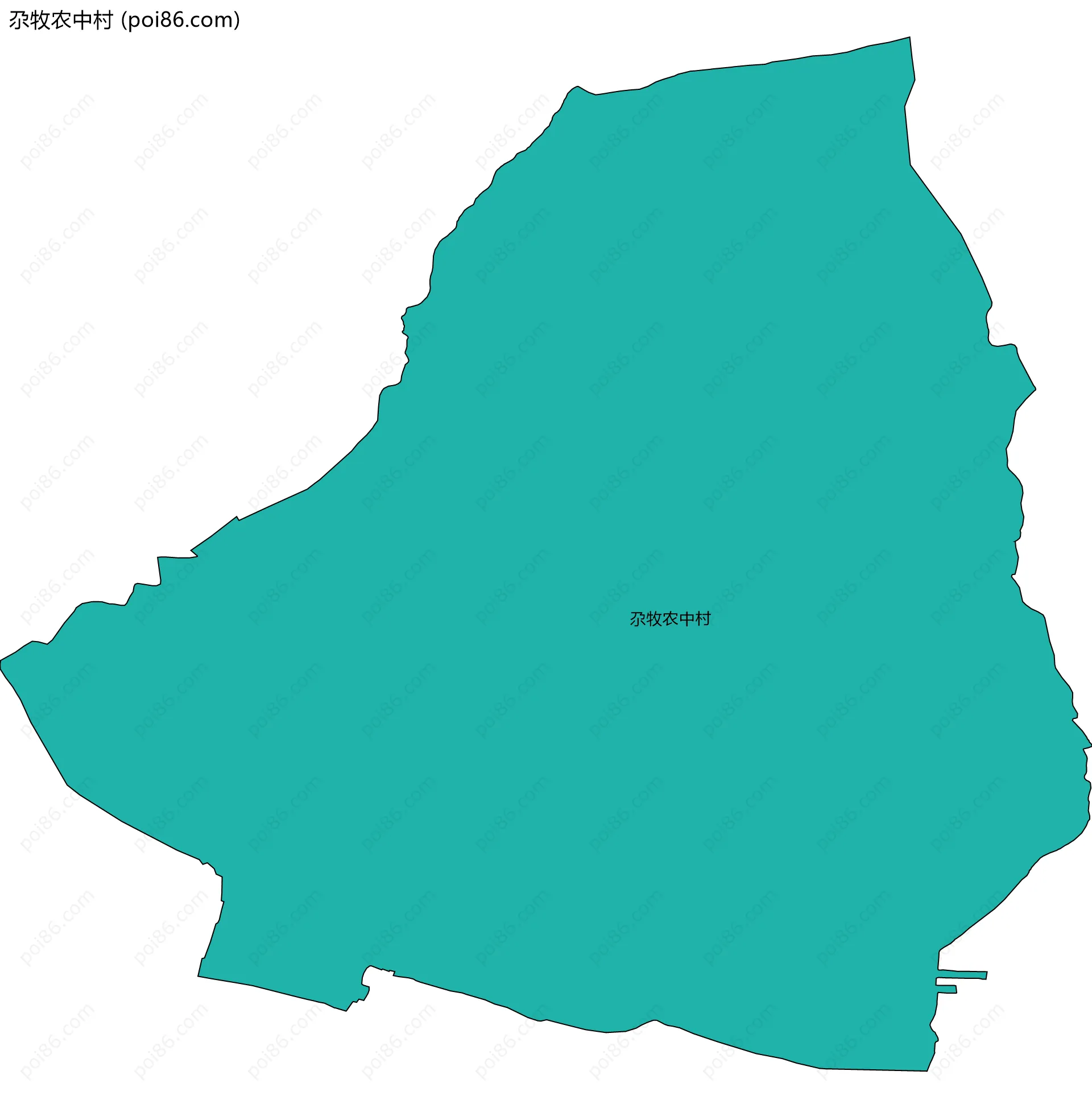 尕牧农中村边界地图