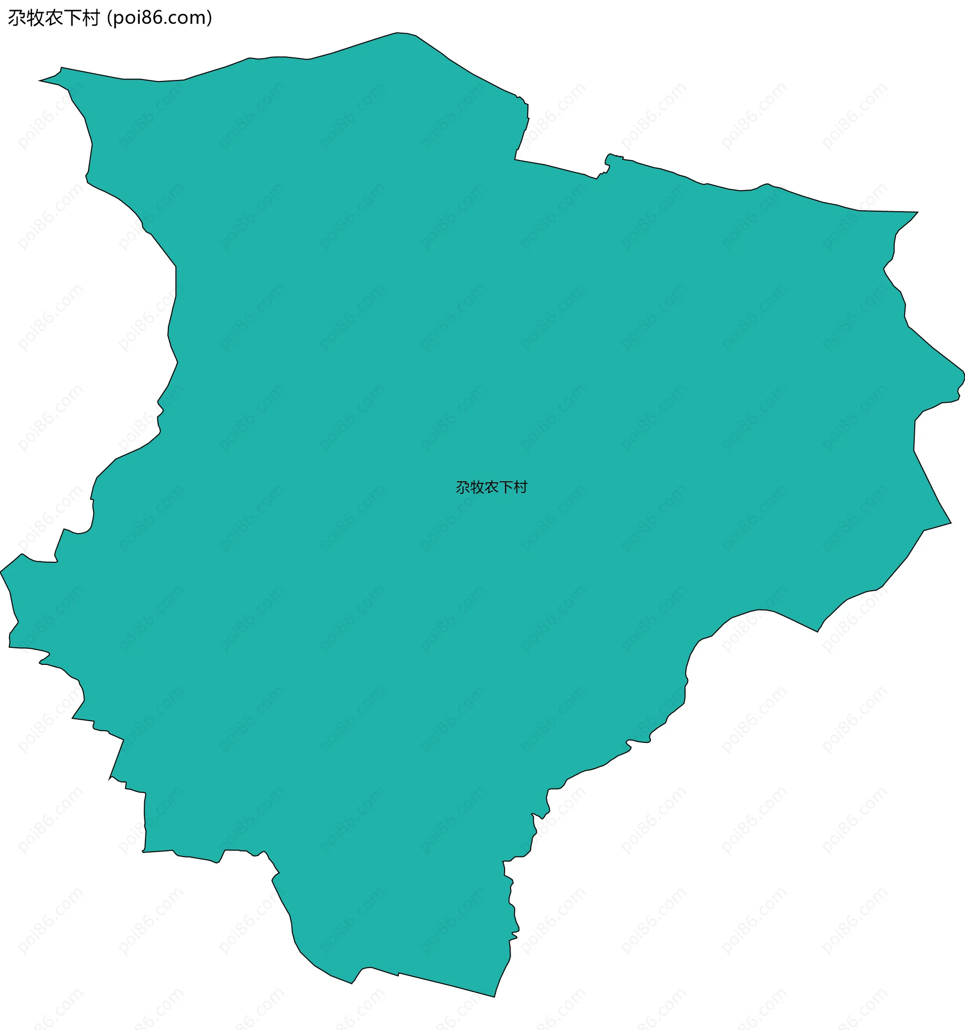 尕牧农下村边界地图