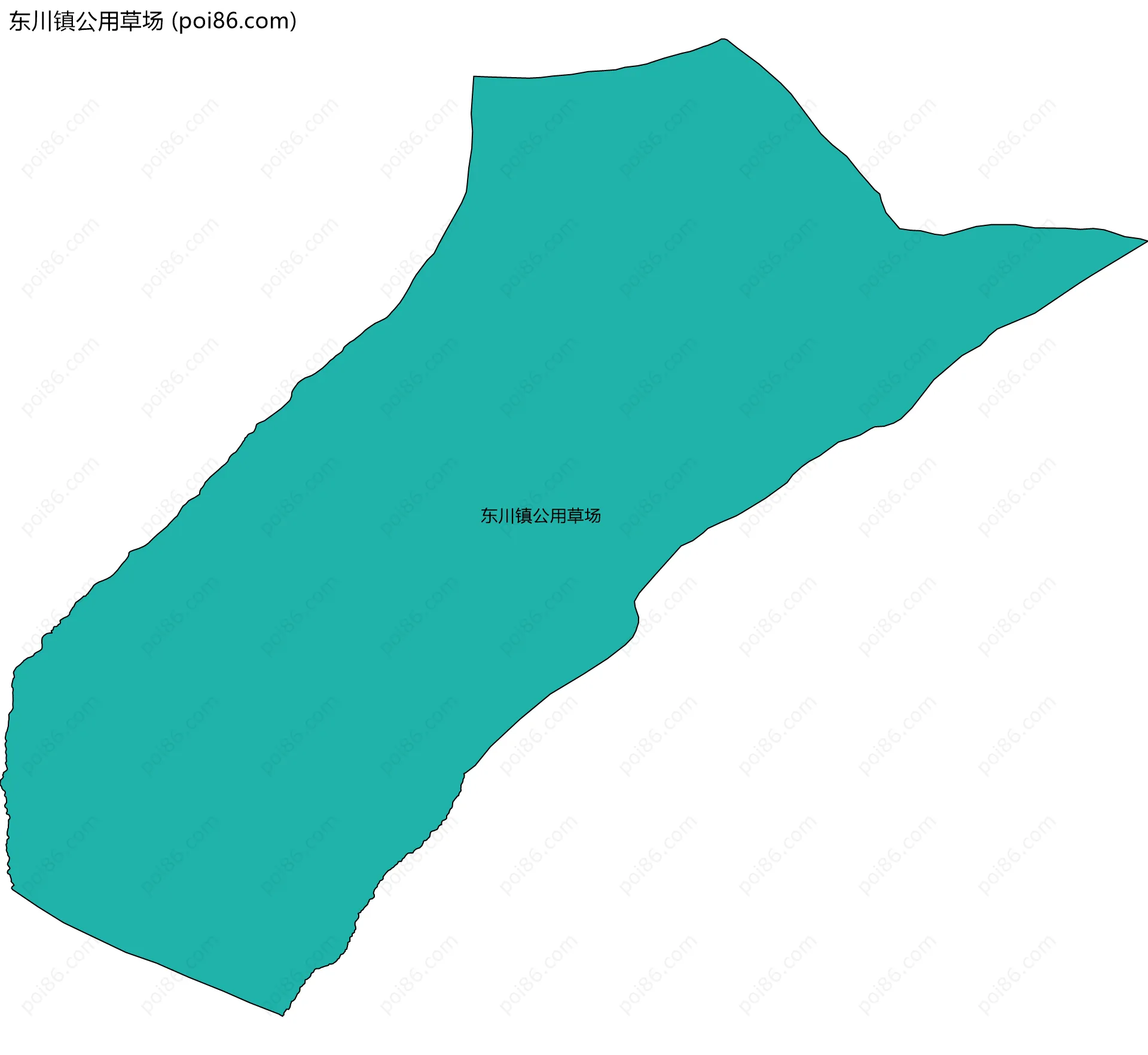 东川镇公用草场边界地图