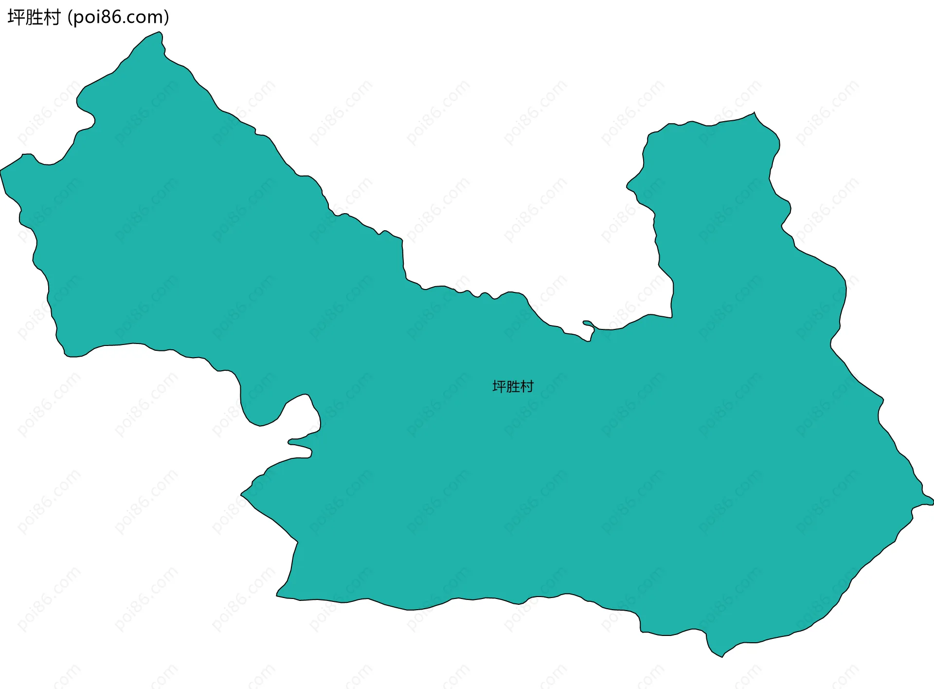 坪胜村边界地图