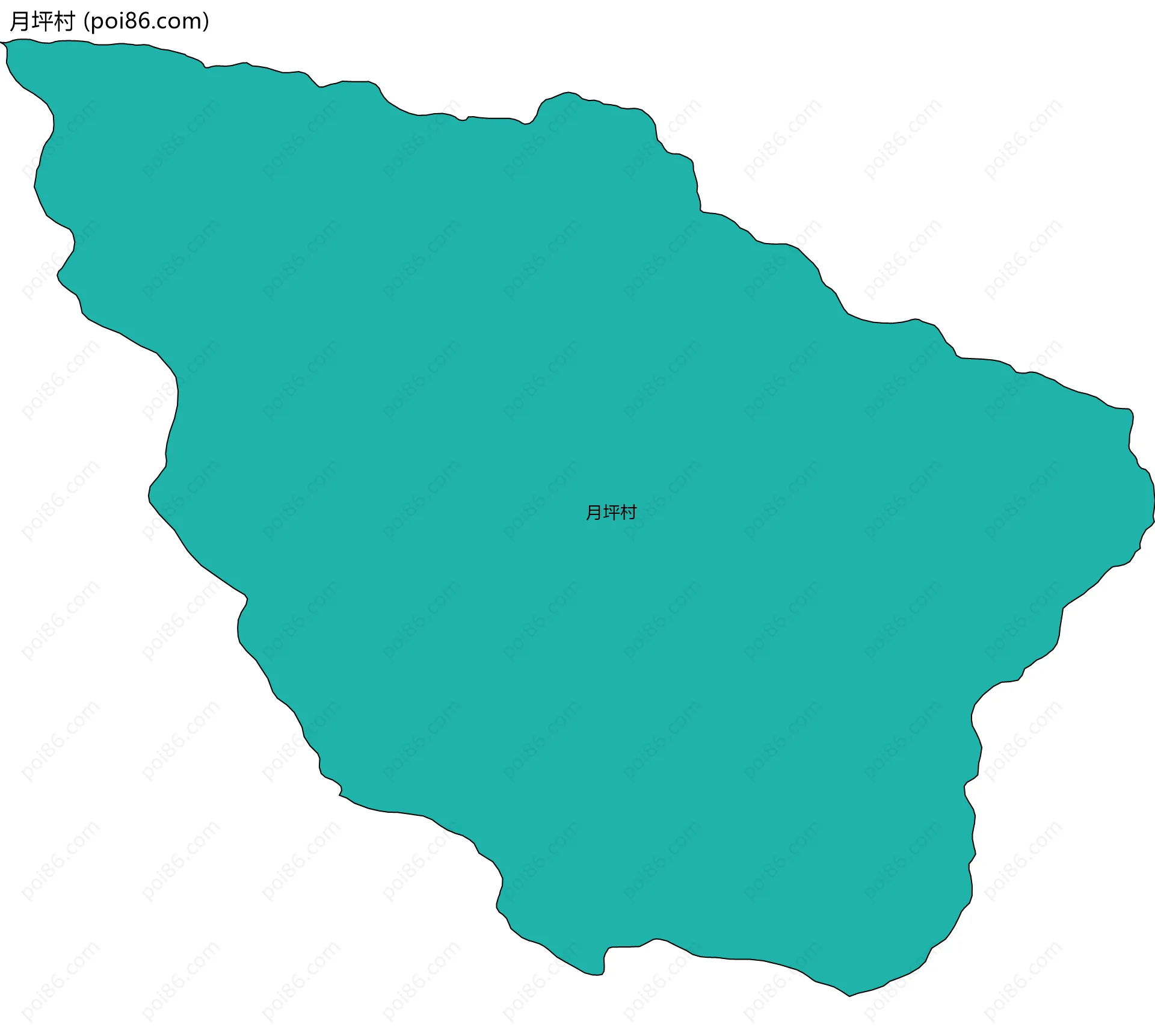 月坪村边界地图