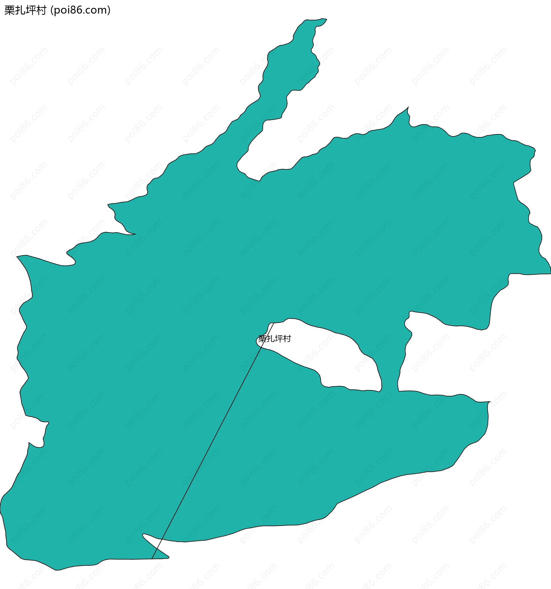 栗扎坪村边界地图