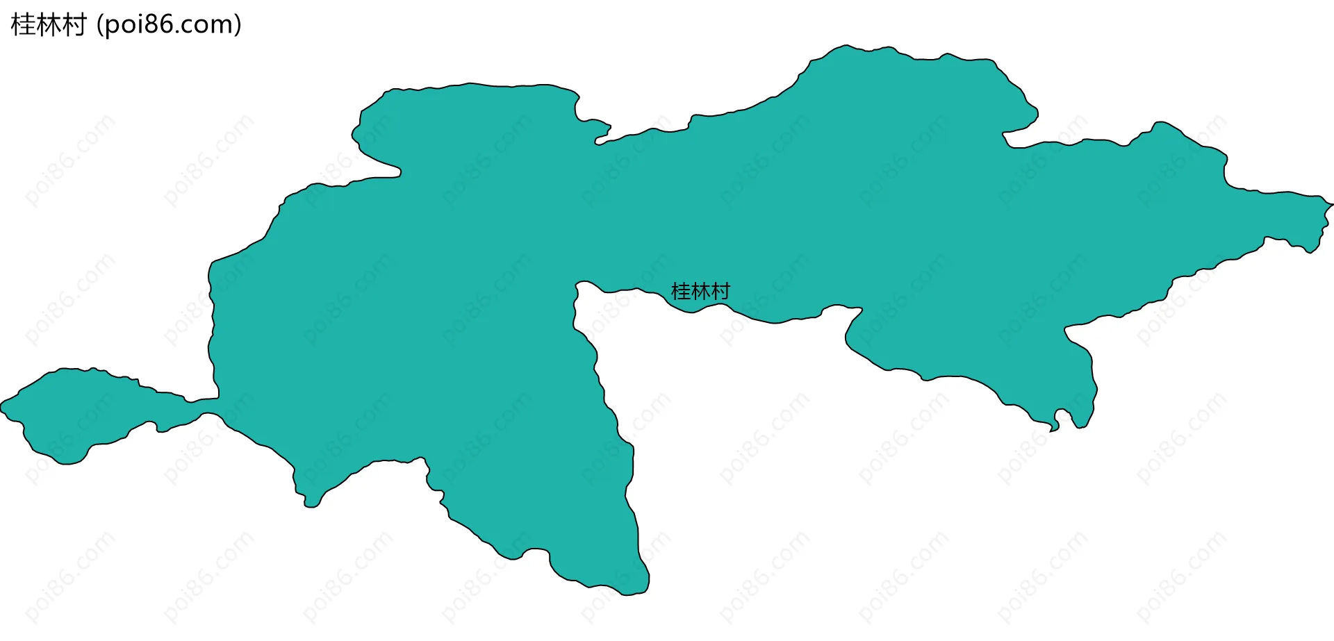 桂林村边界地图