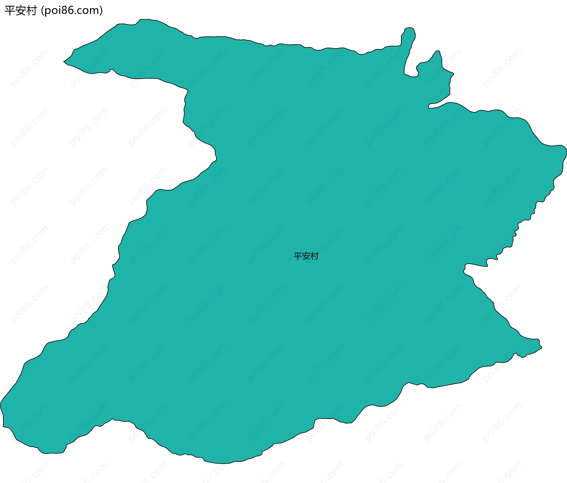 平安村边界地图