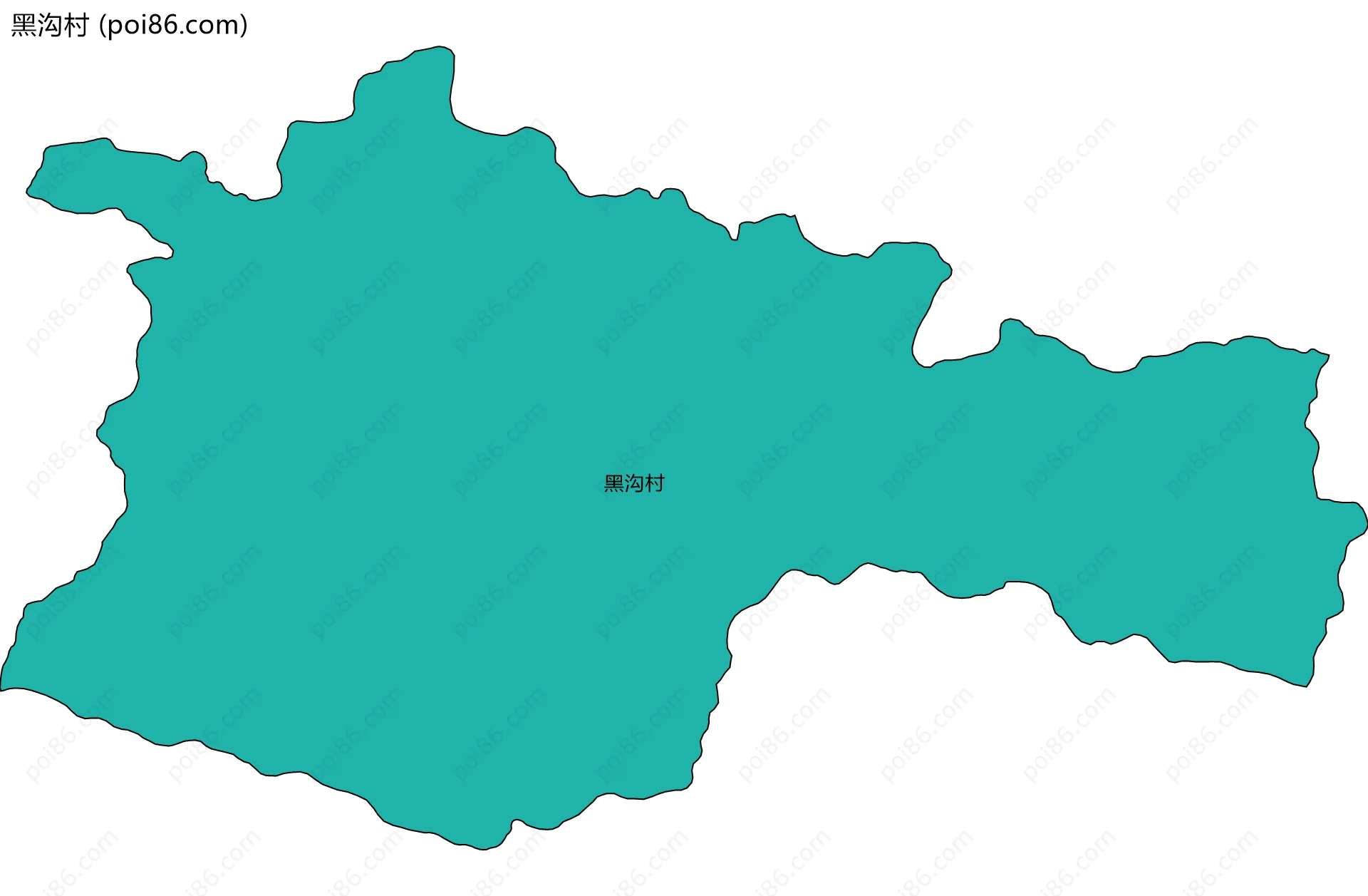 黑沟村边界地图
