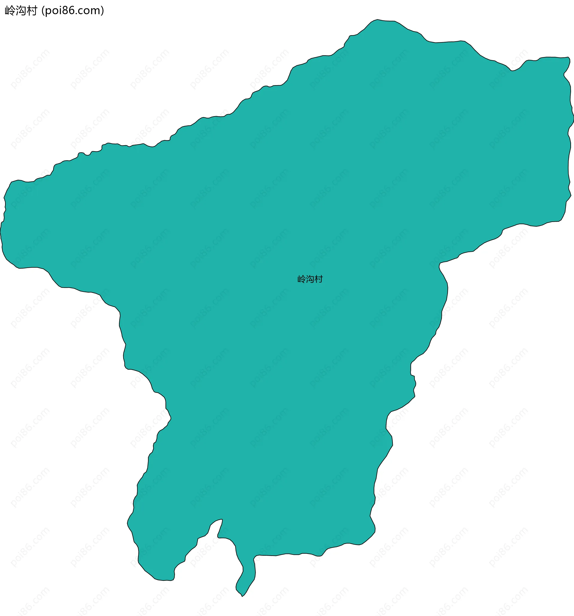 岭沟村边界地图