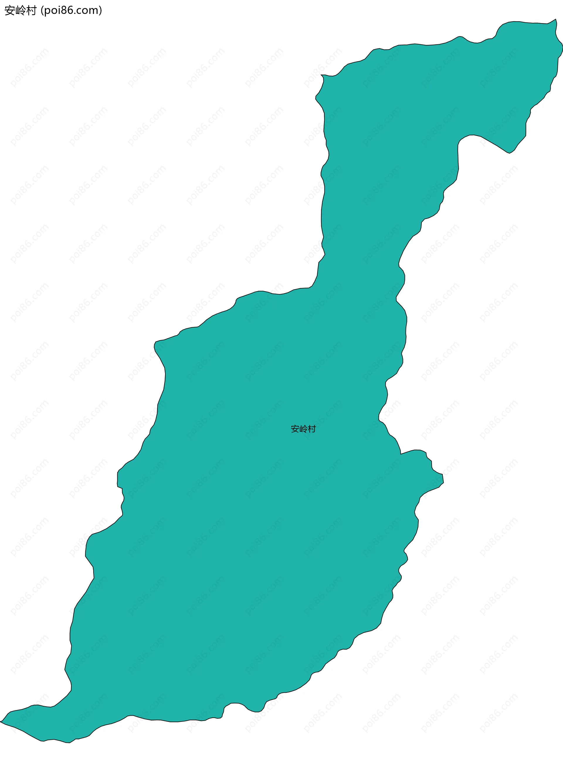 安岭村边界地图