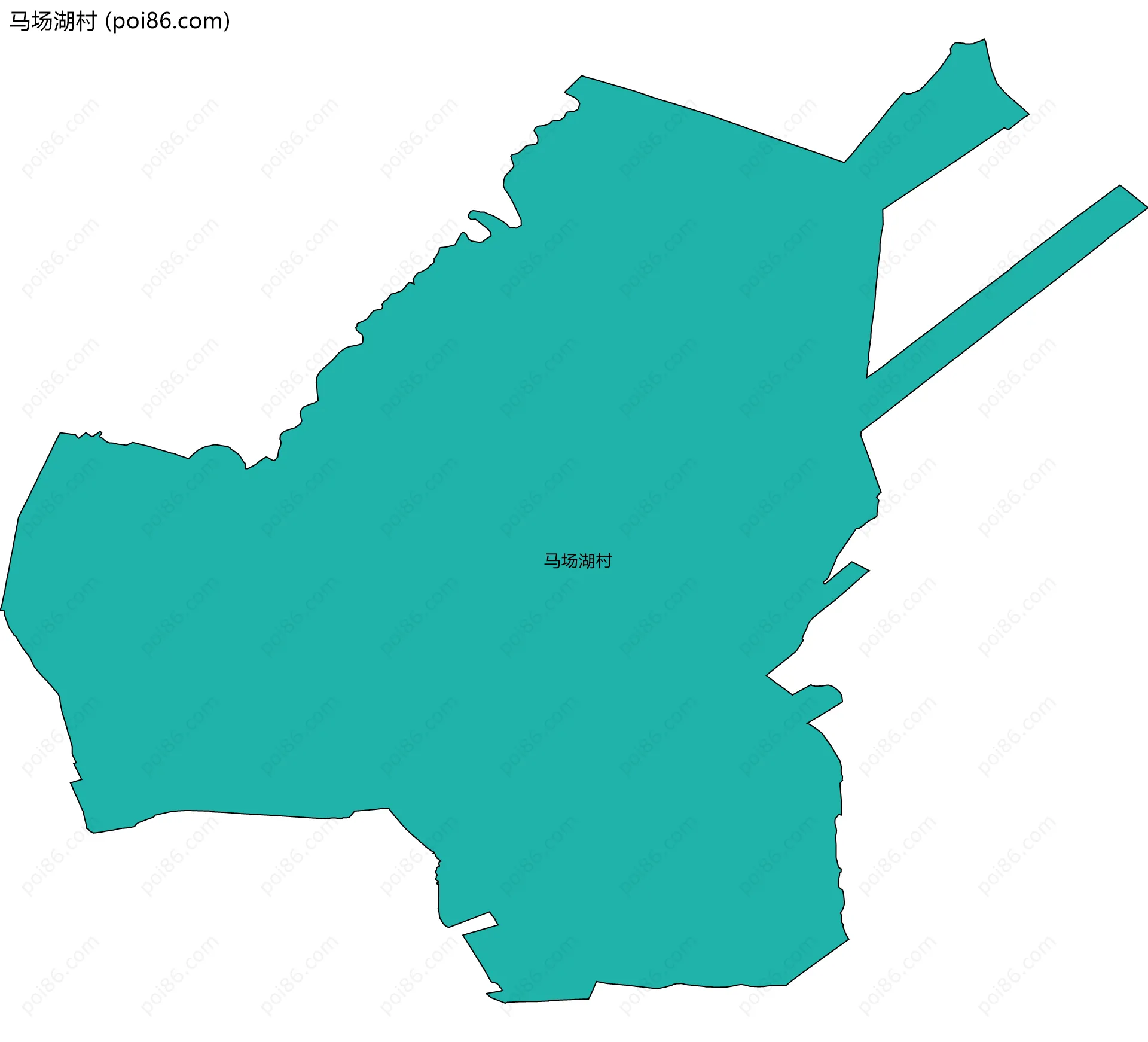 马场湖村边界地图