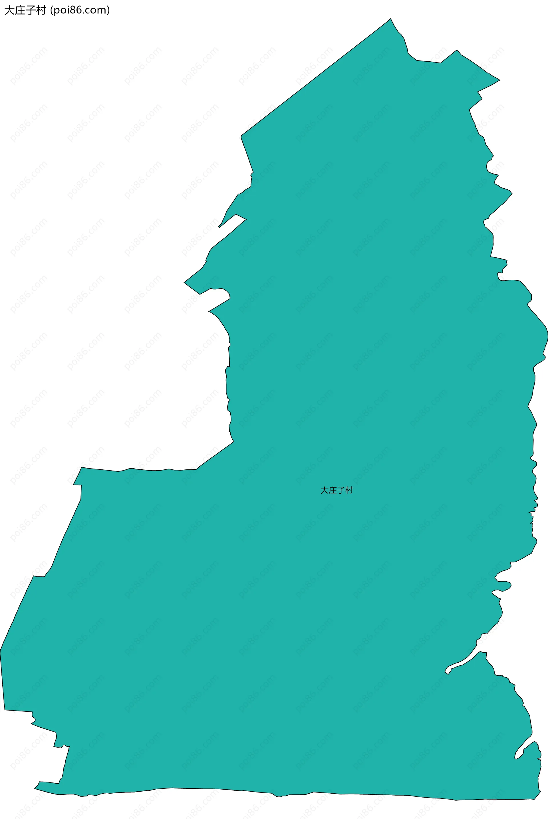 大庄子村边界地图