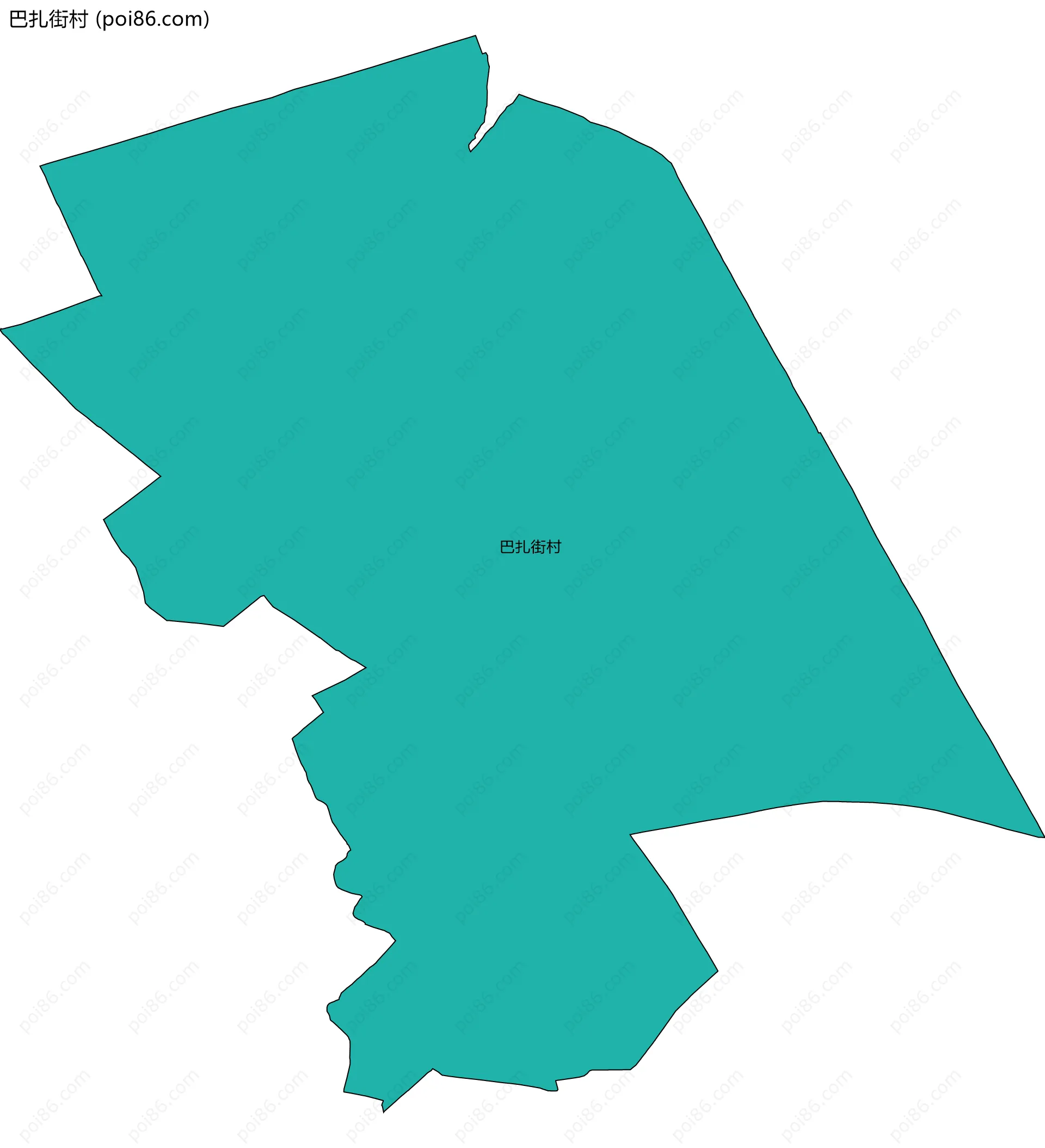 巴扎街村边界地图