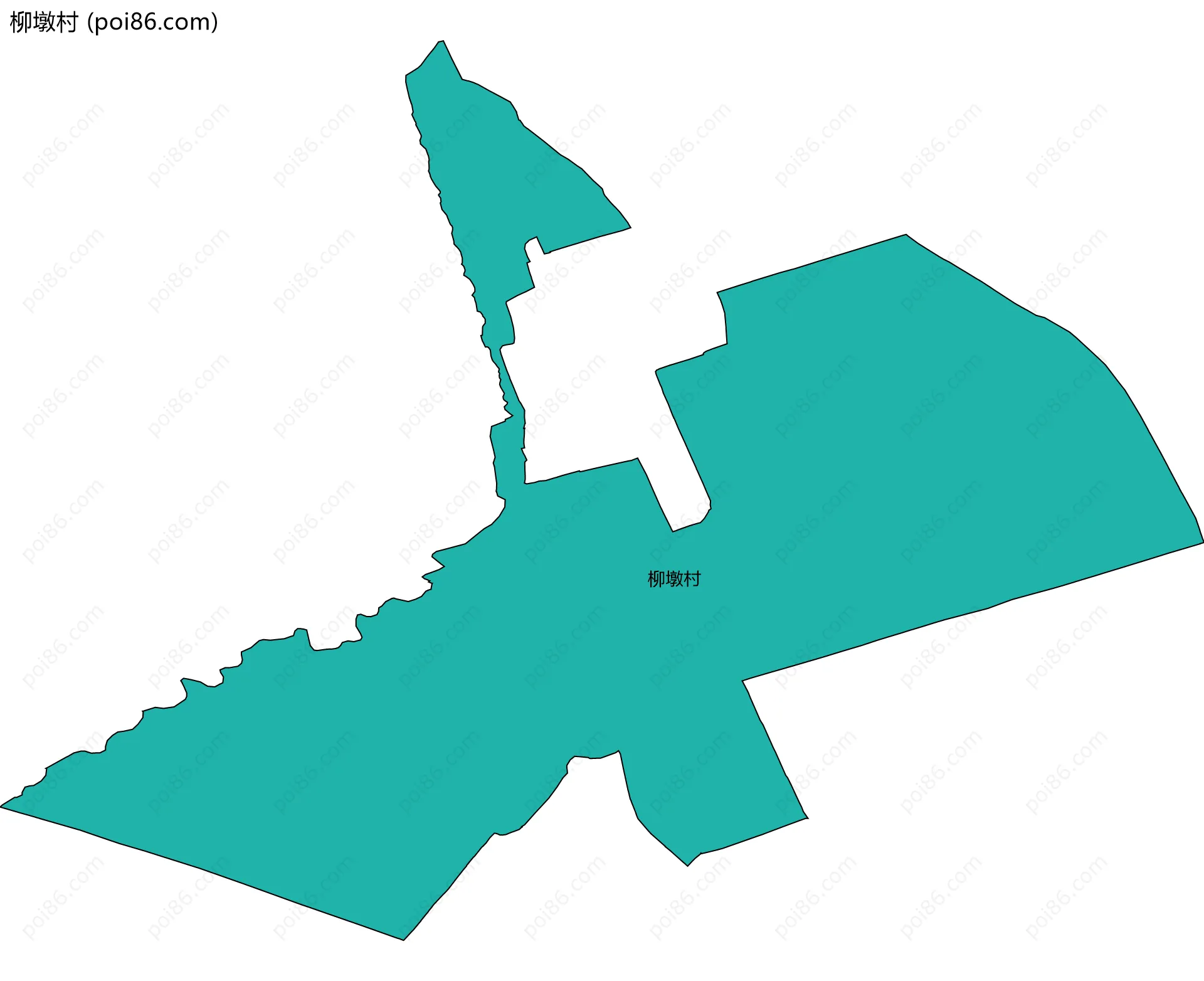 柳墩村边界地图