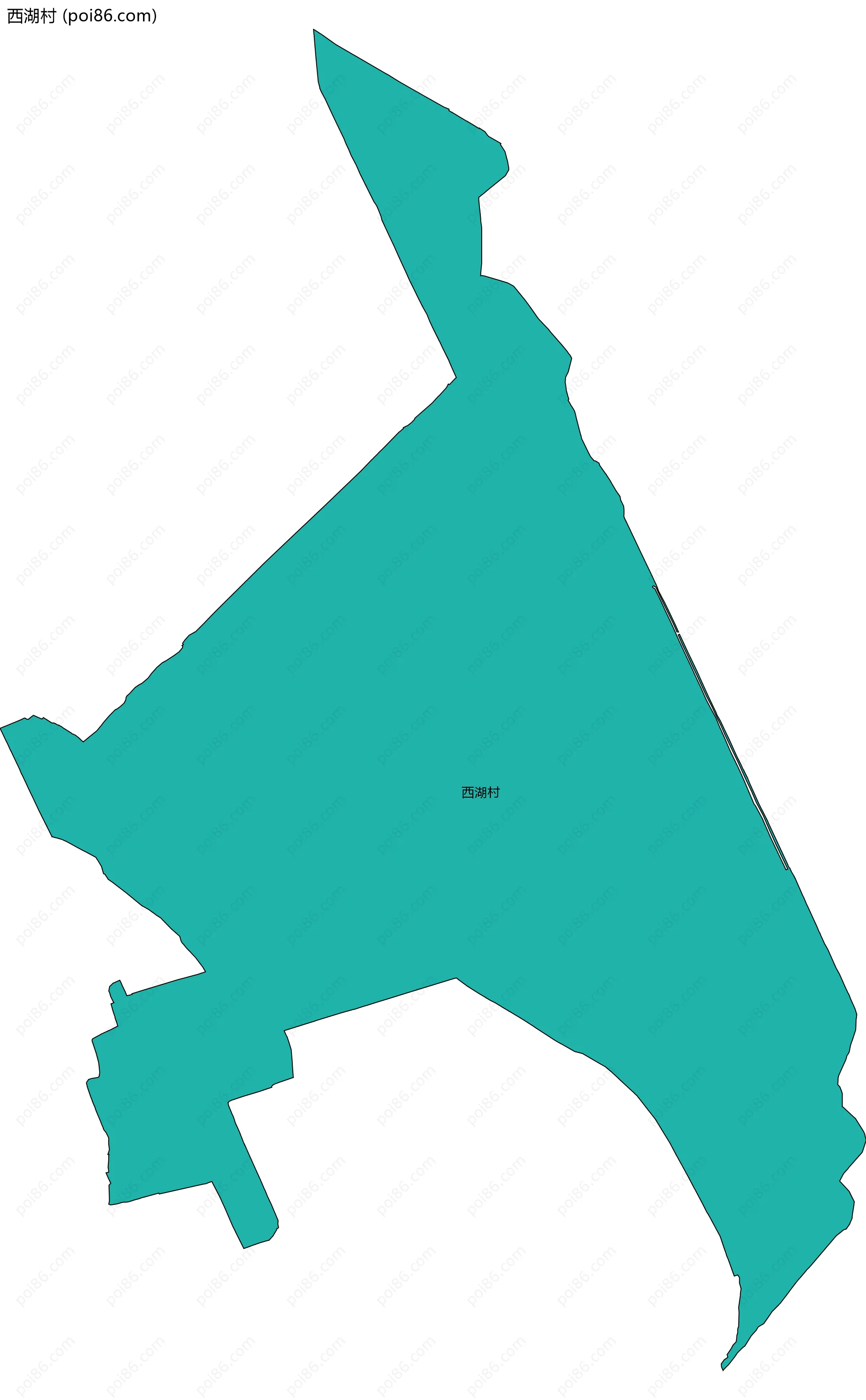 西湖村边界地图