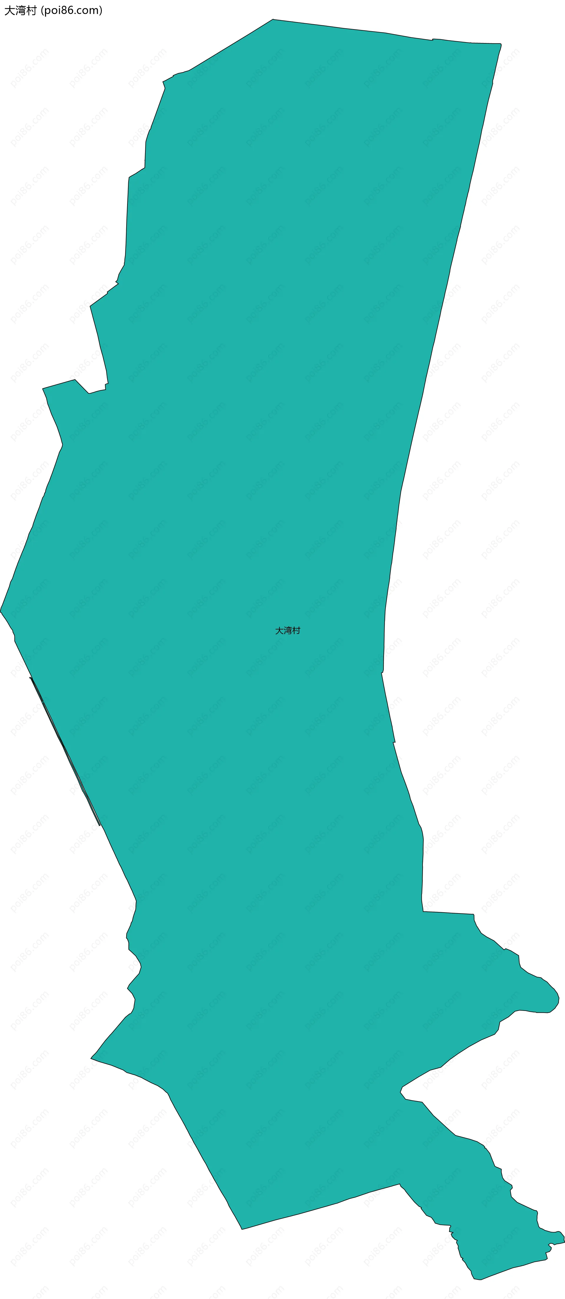 大湾村边界地图