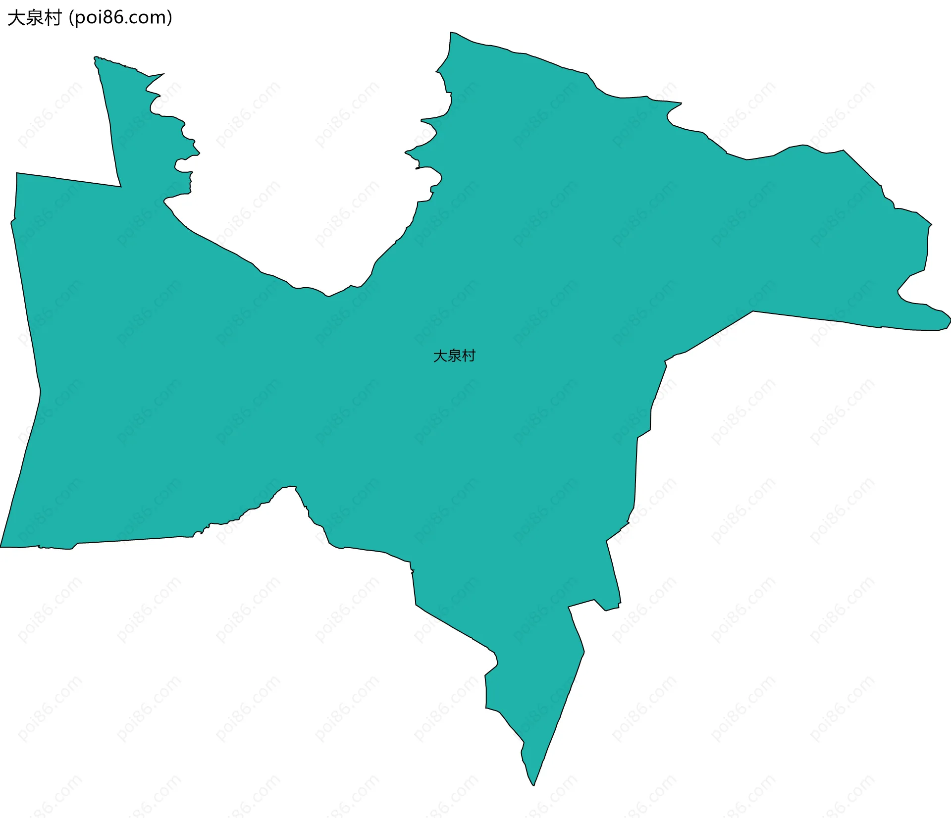 大泉村边界地图