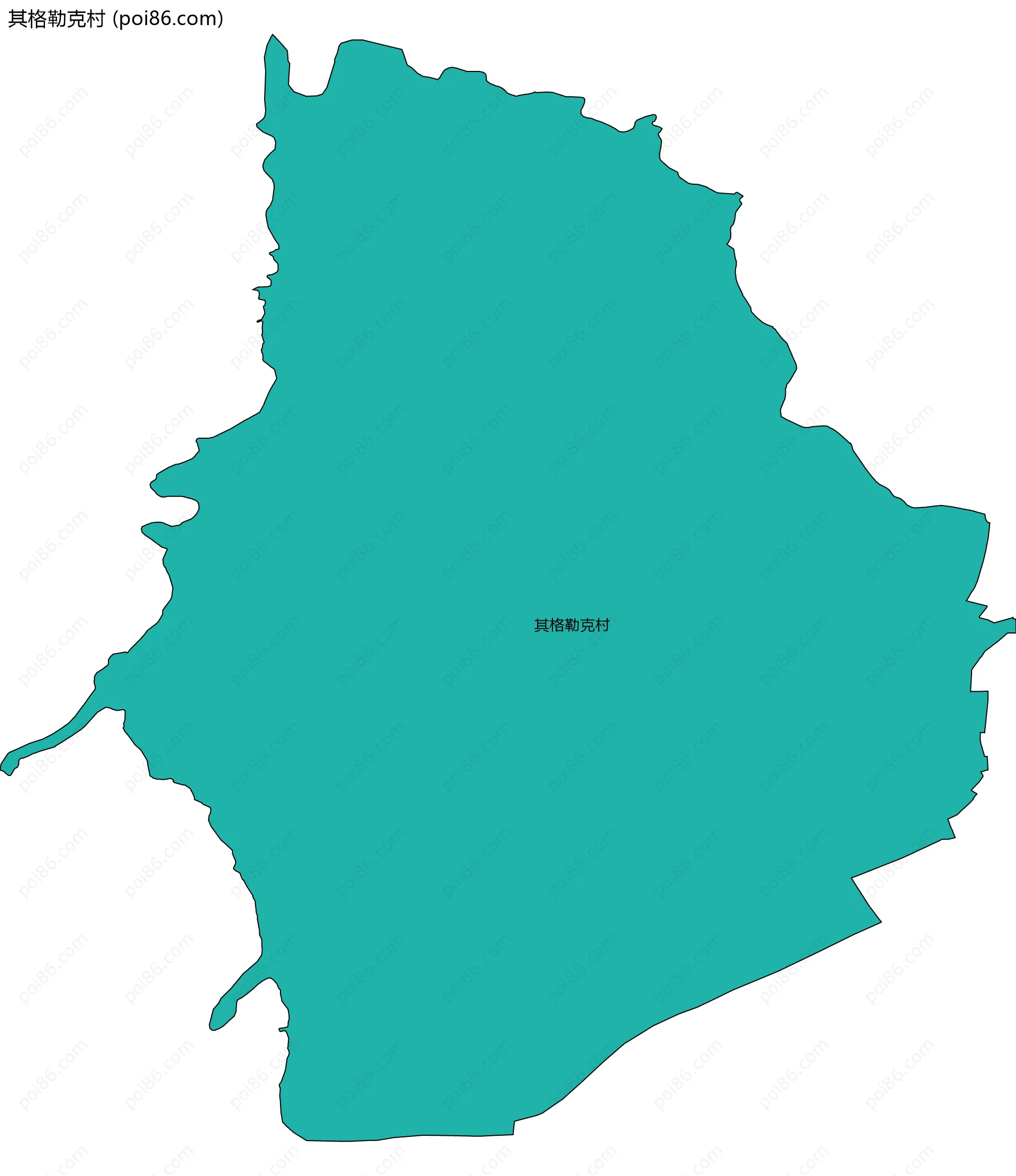 其格勒克村边界地图