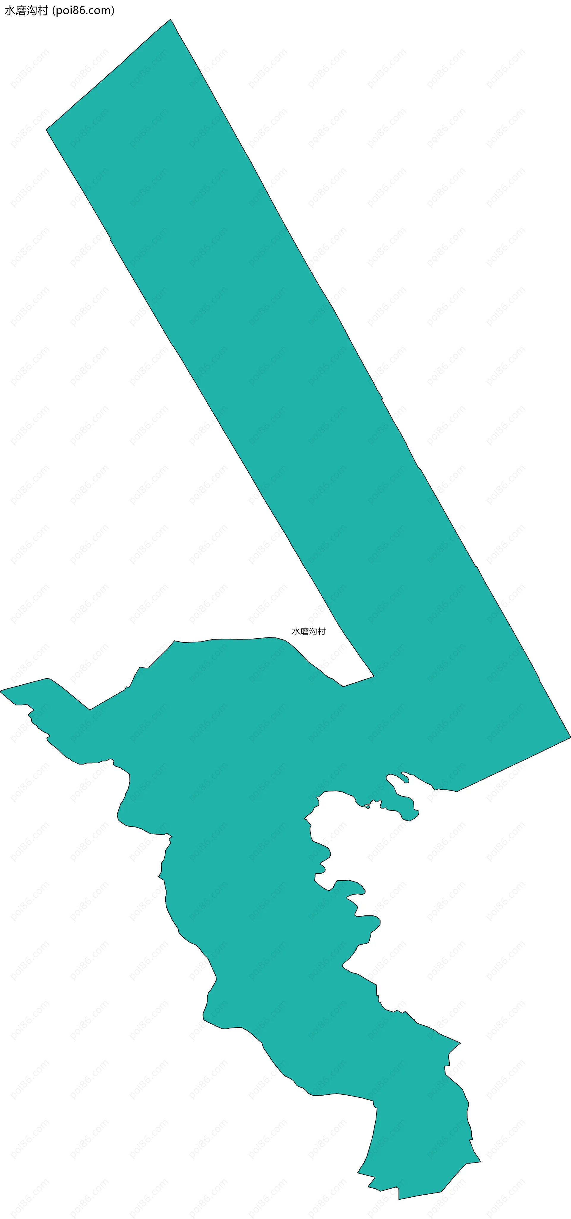 水磨沟村边界地图
