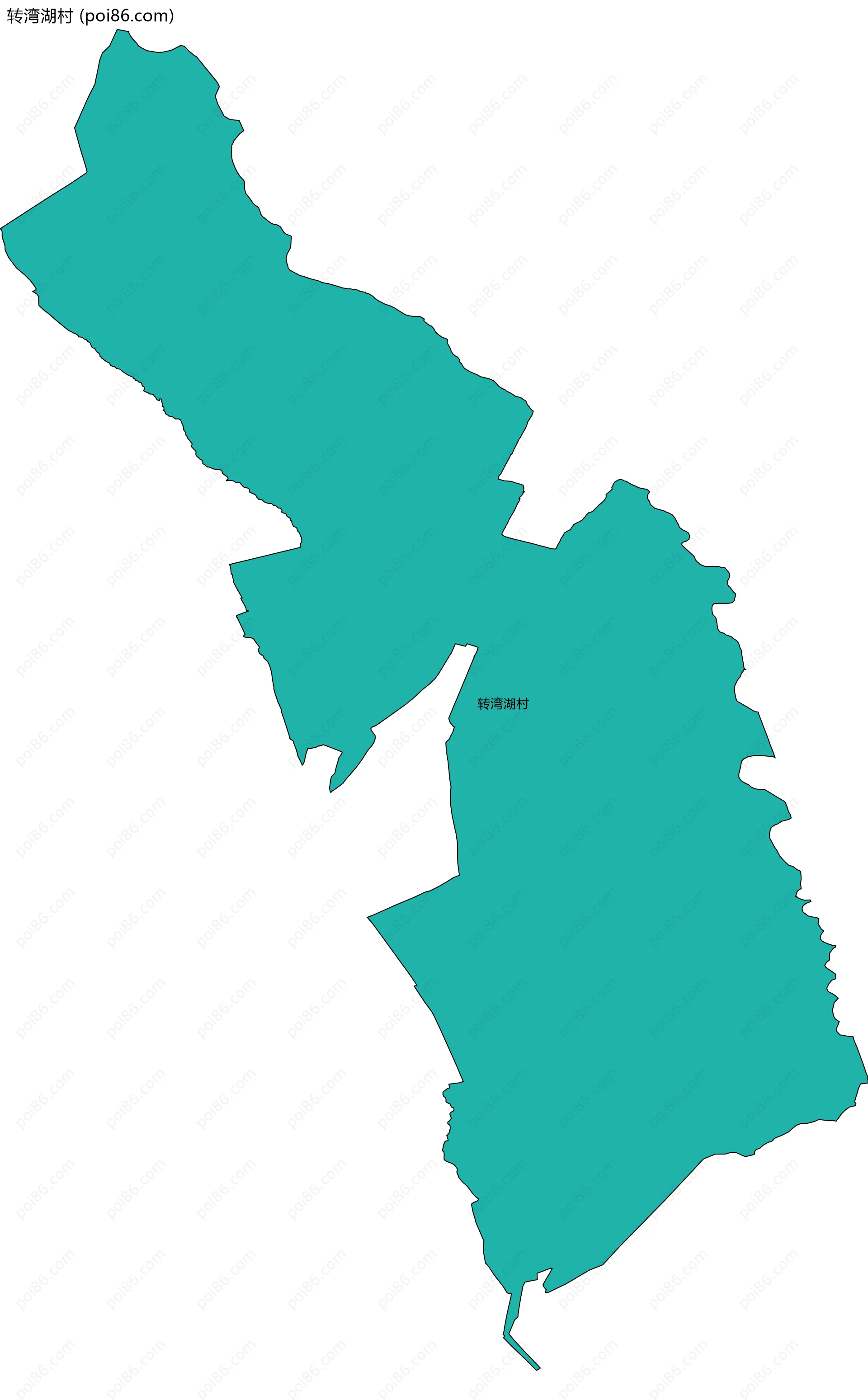 转湾湖村边界地图