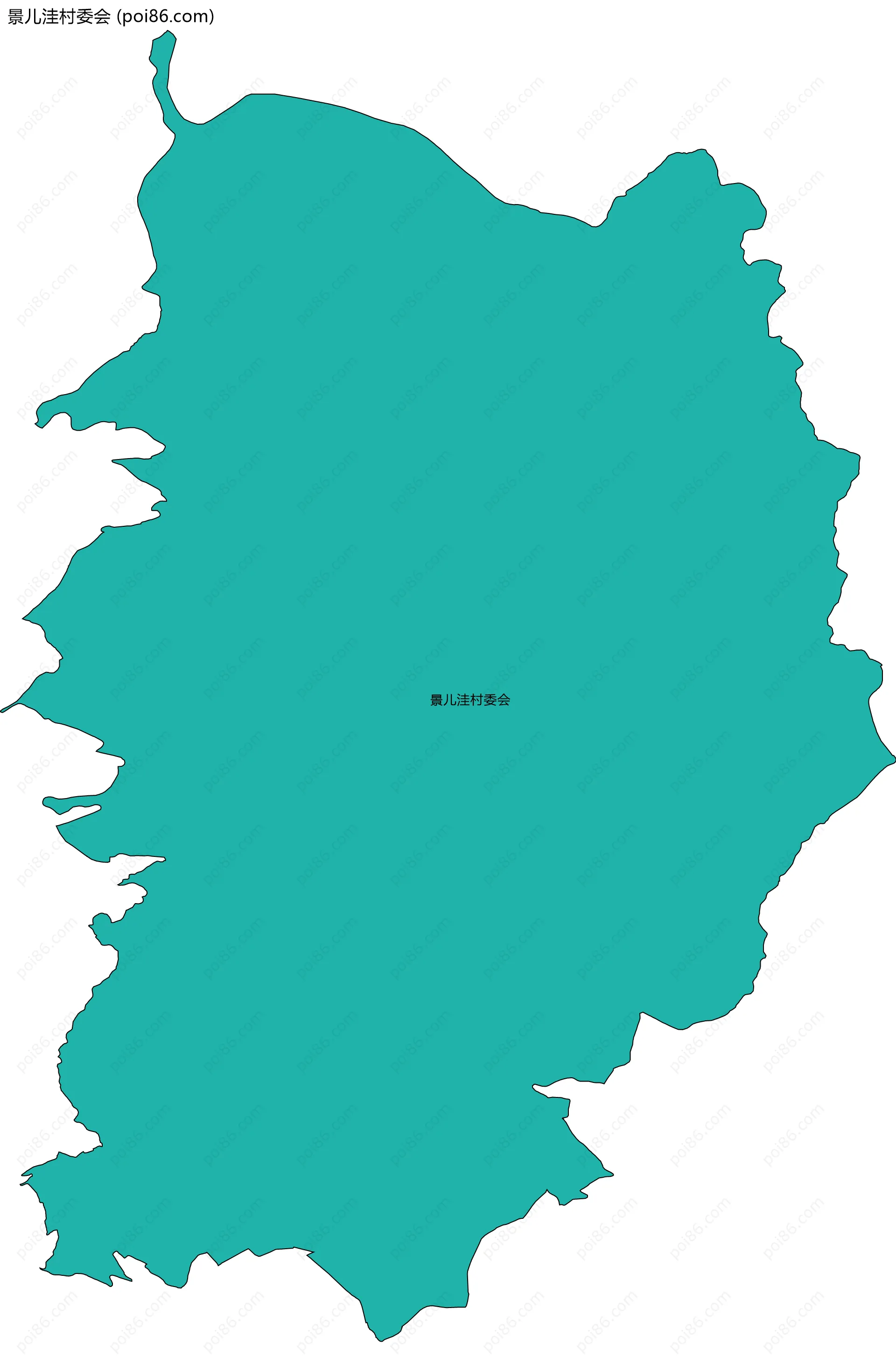 景儿洼村委会边界地图