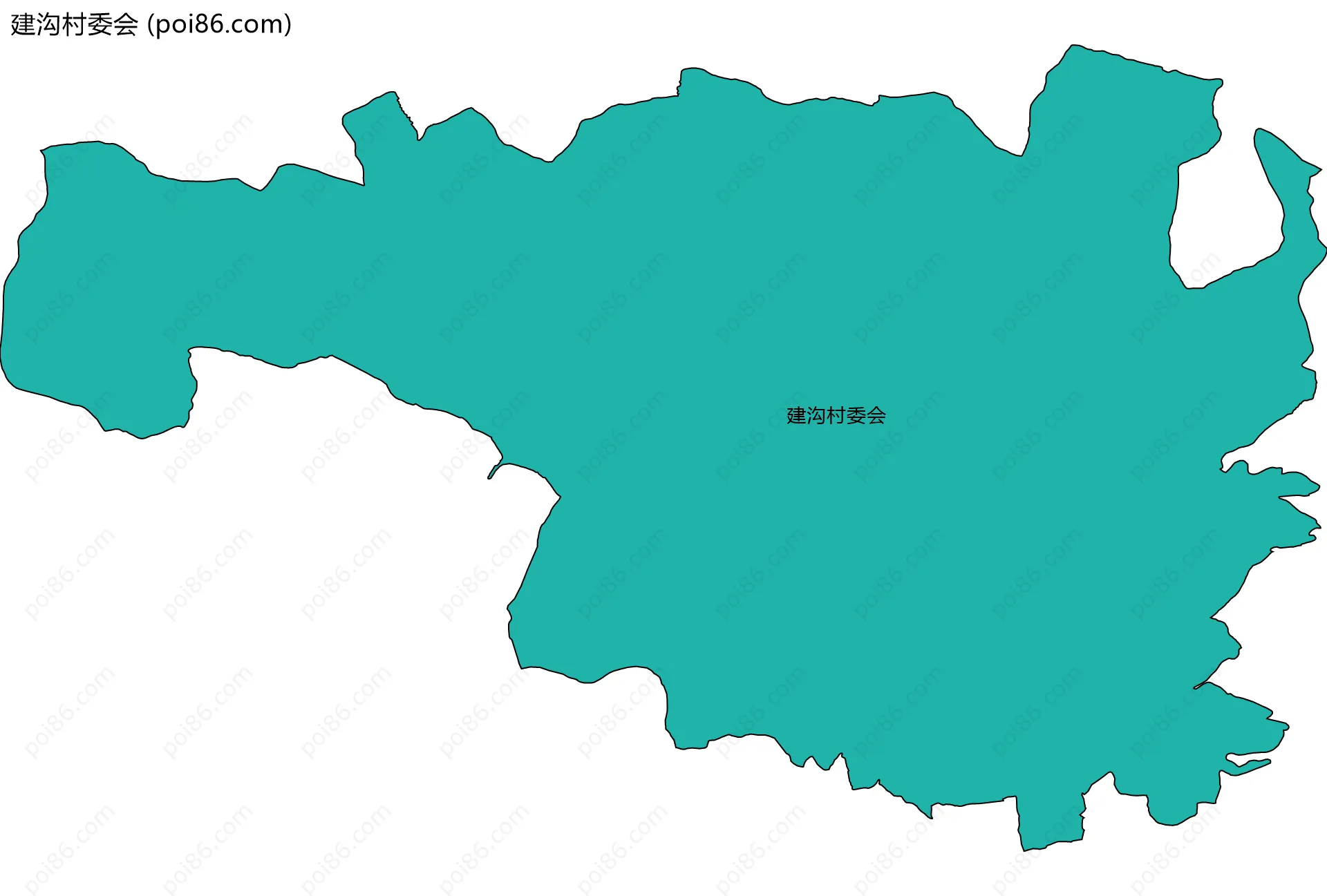 建沟村委会边界地图