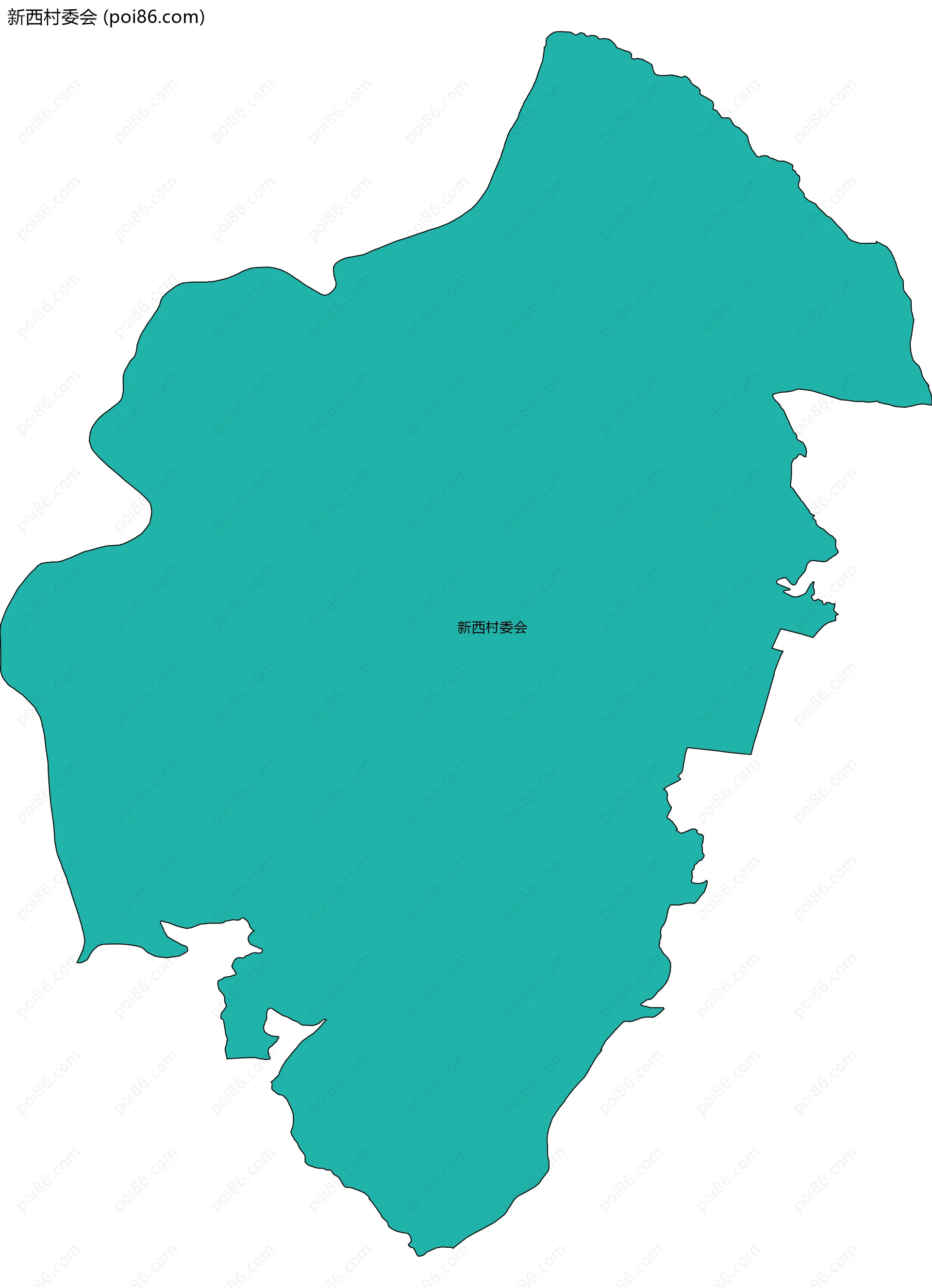新西村委会边界地图