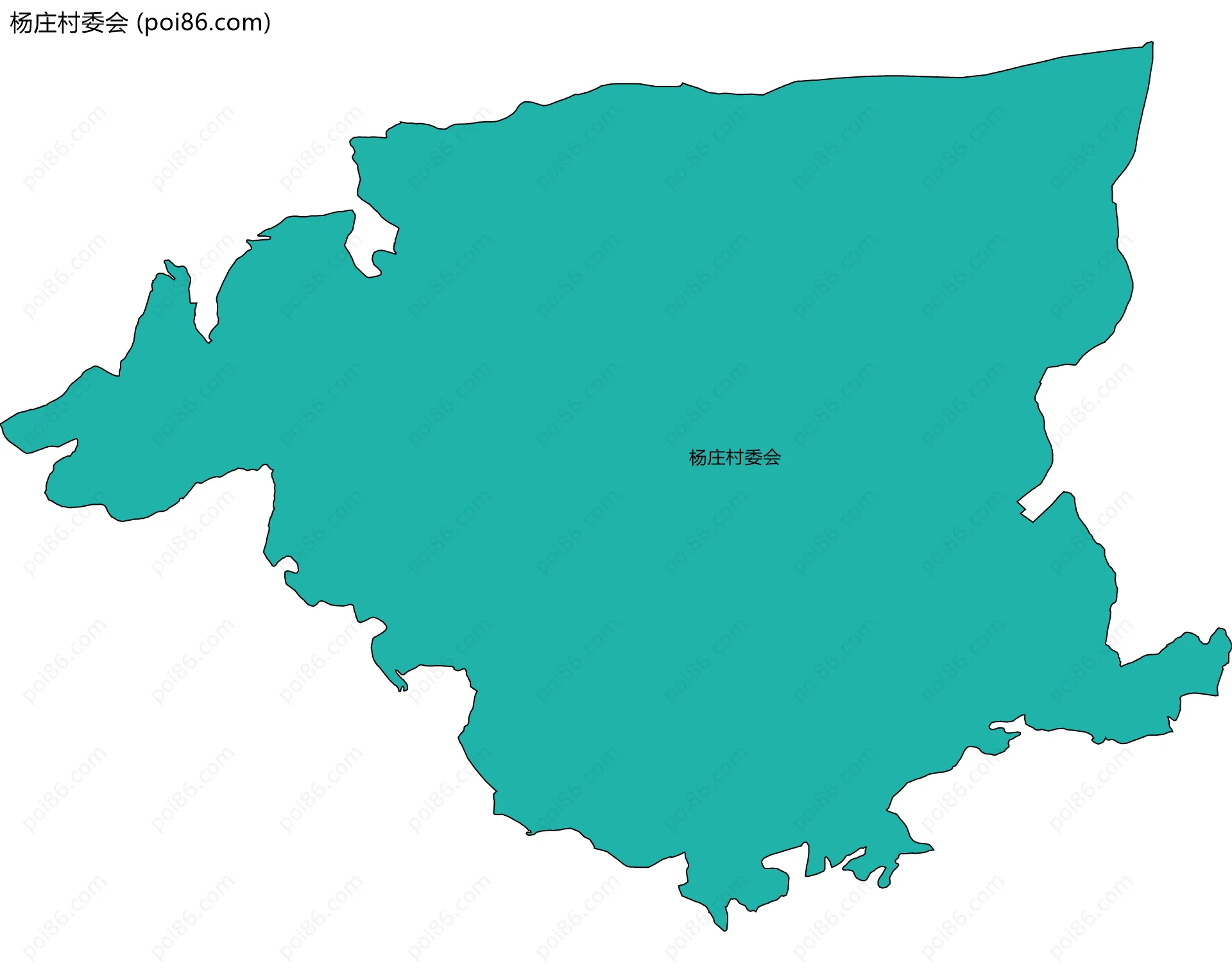 杨庄村委会边界地图