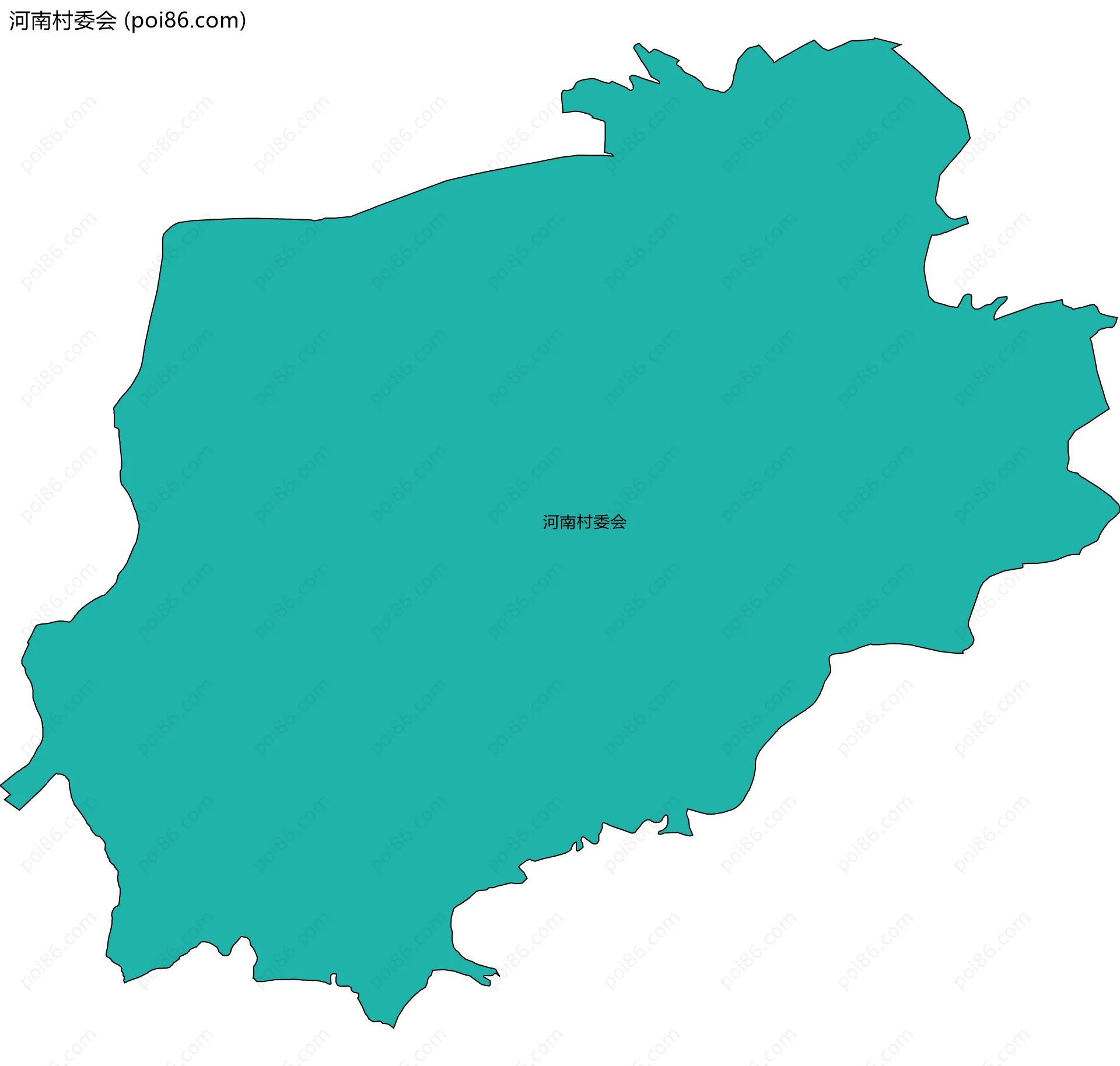 河南村委会边界地图