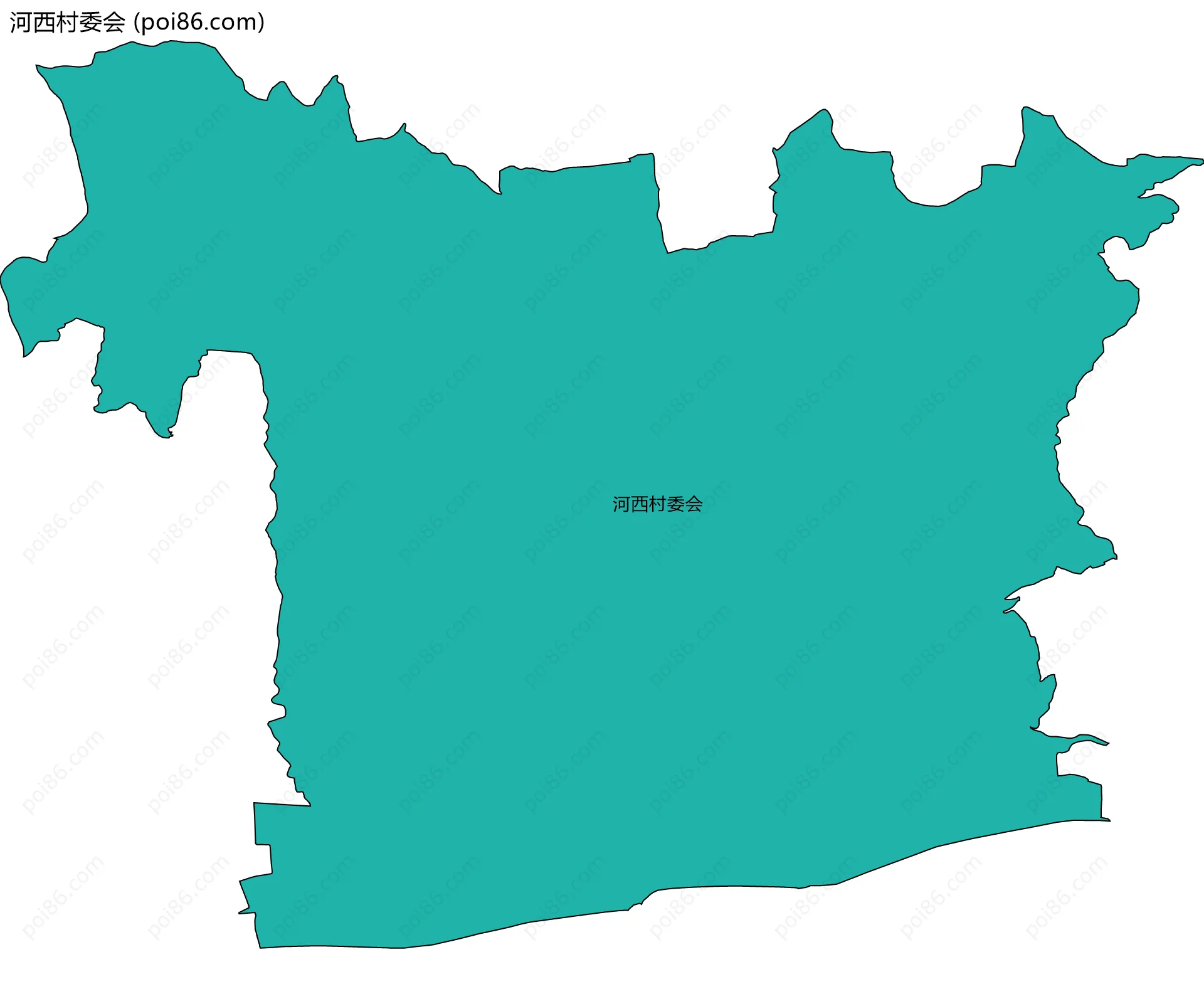 河西村委会边界地图