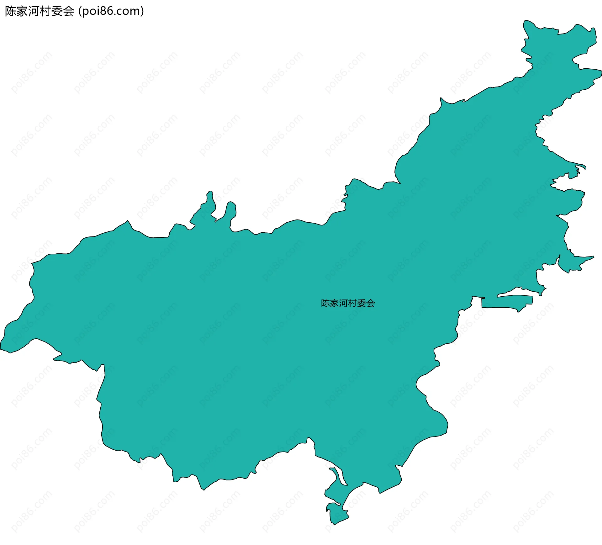 陈家河村委会边界地图