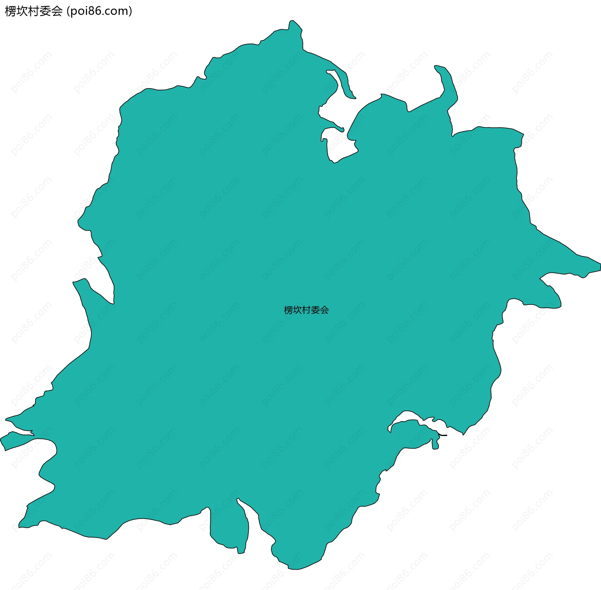 楞坎村委会边界地图