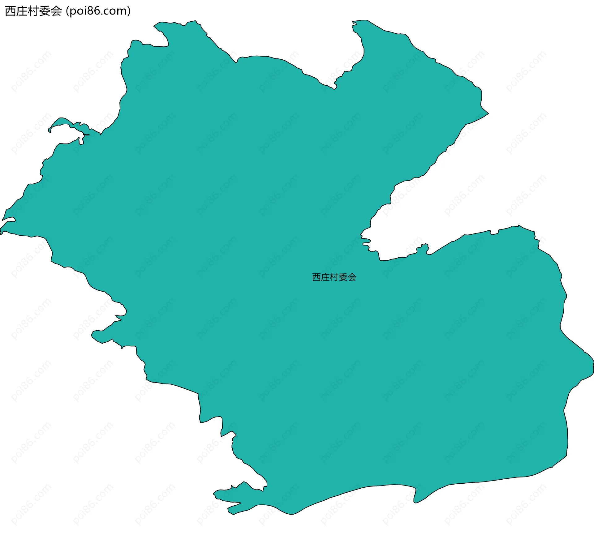 西庄村委会边界地图