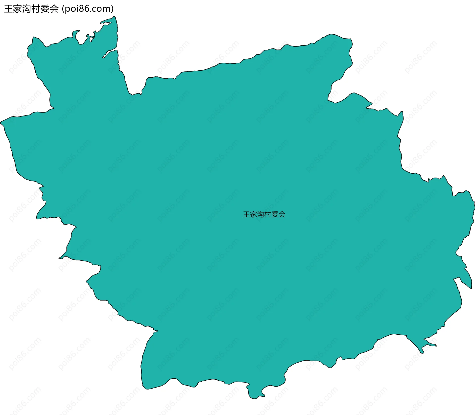 王家沟村委会边界地图