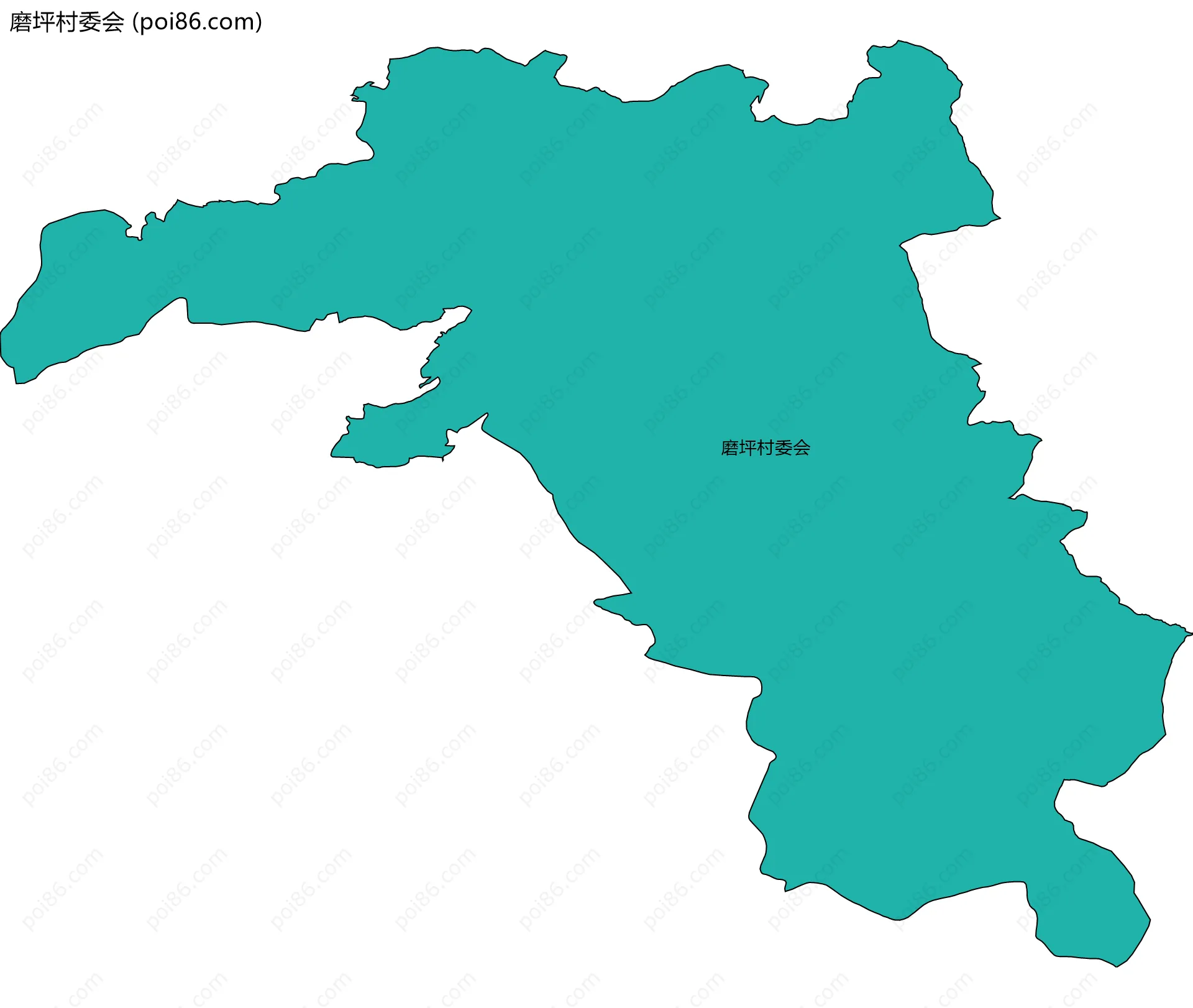 磨坪村委会边界地图