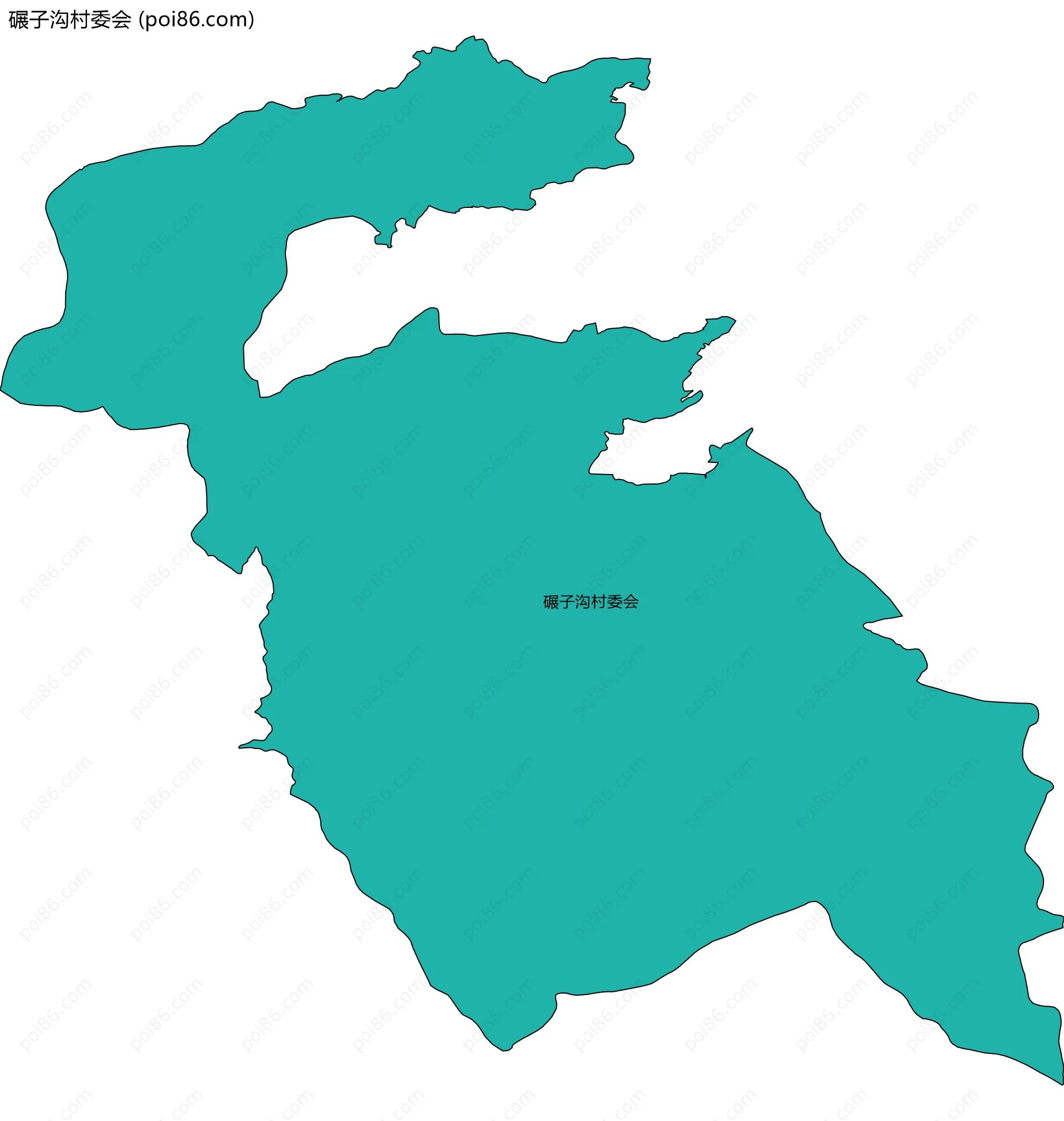 碾子沟村委会边界地图