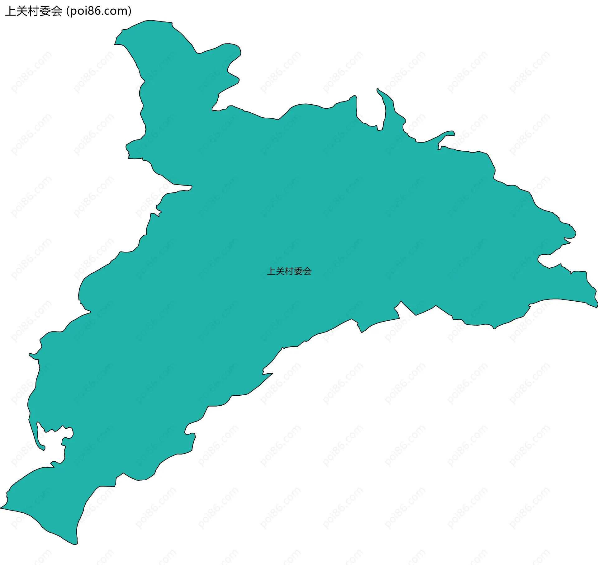 上关村委会边界地图