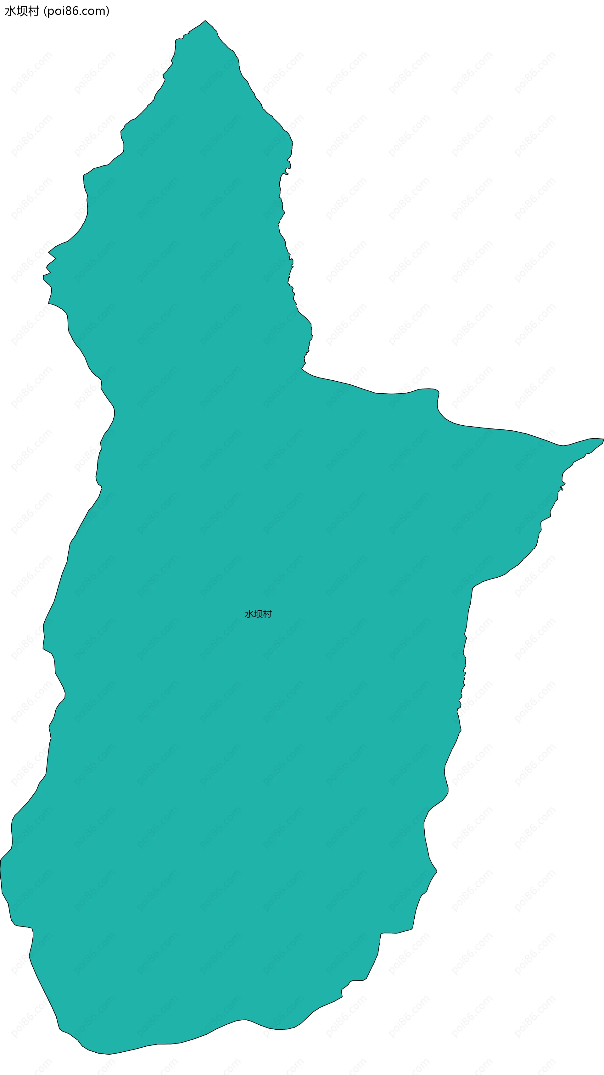 水坝村边界地图