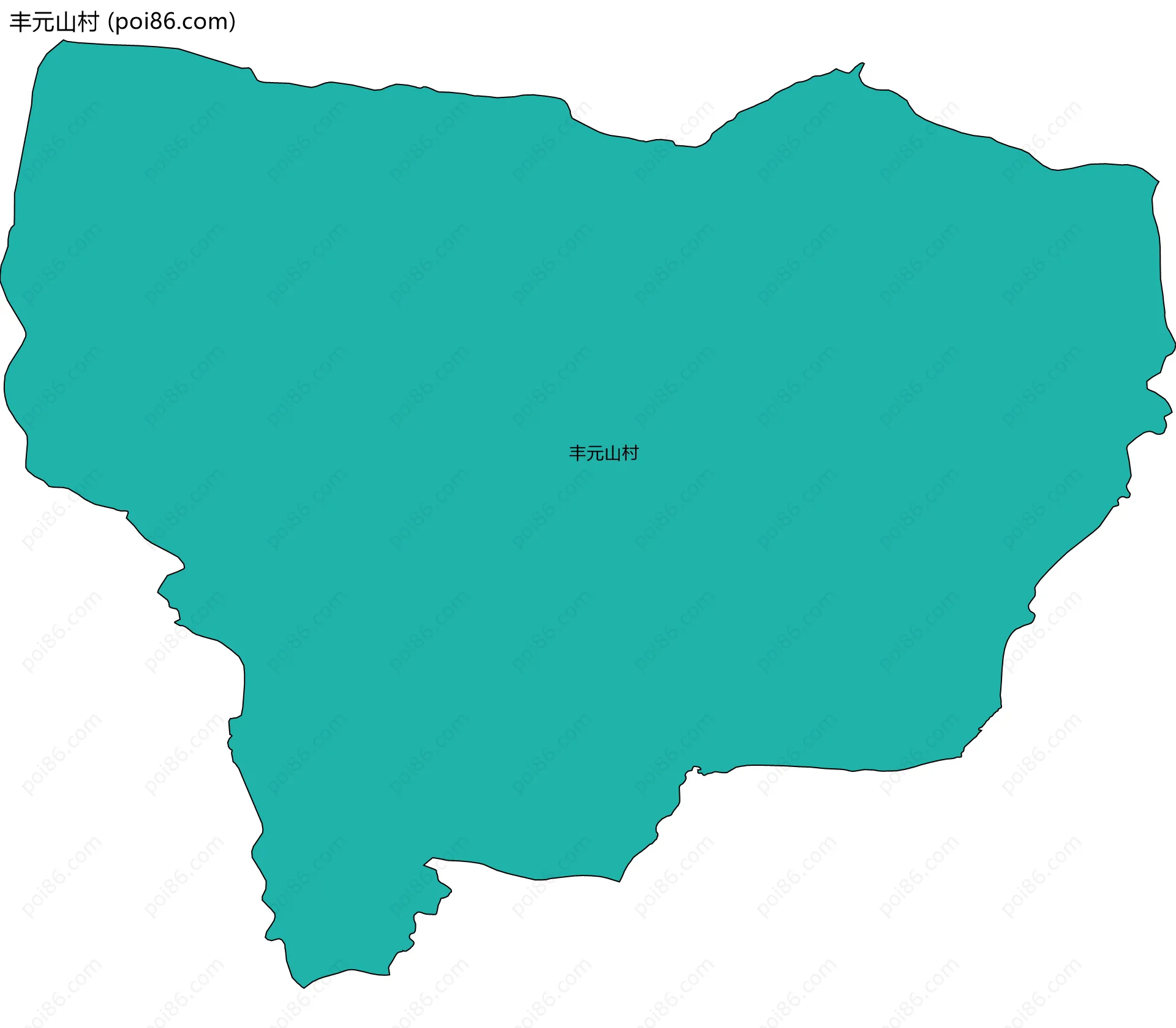丰元山村边界地图