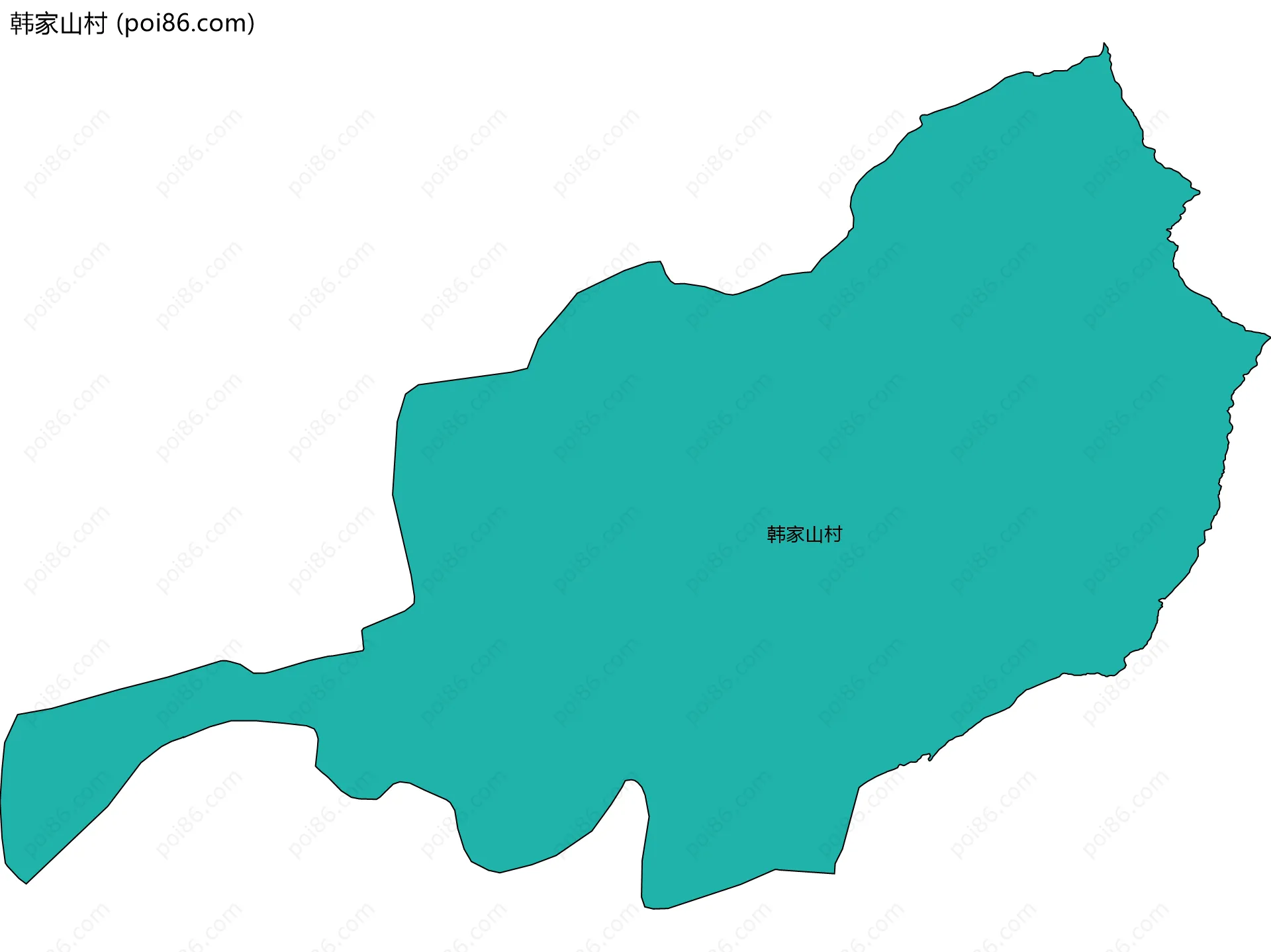 韩家山村边界地图