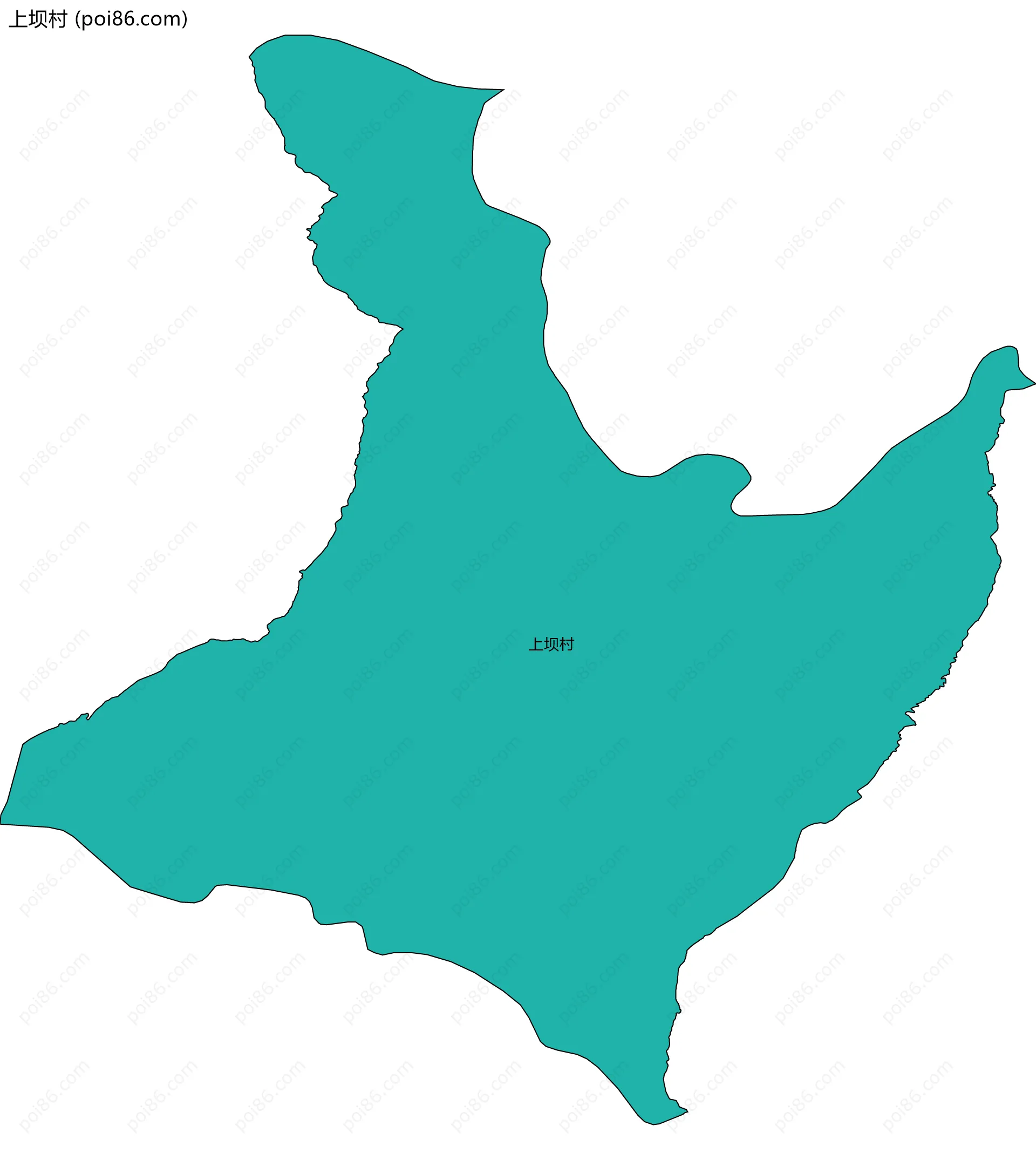 上坝村边界地图
