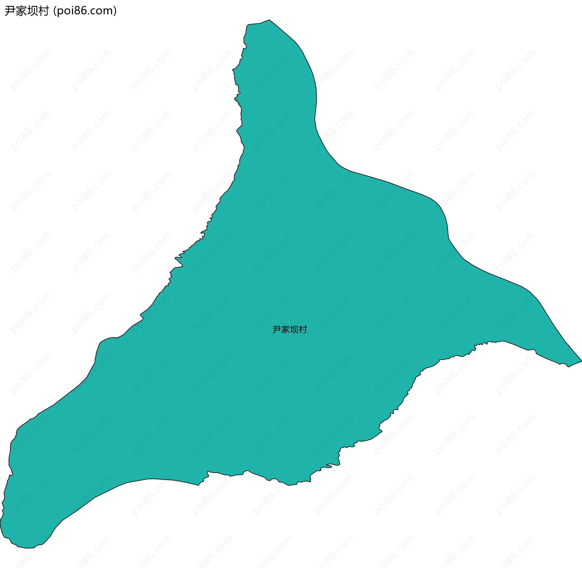 尹家坝村边界地图