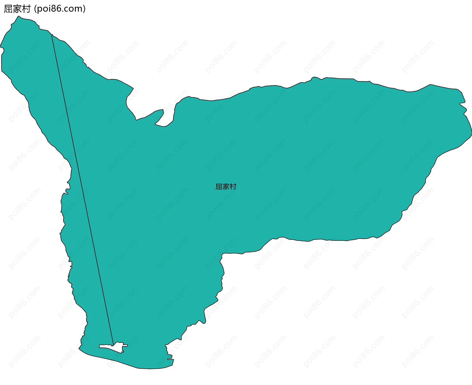 屈家村边界地图