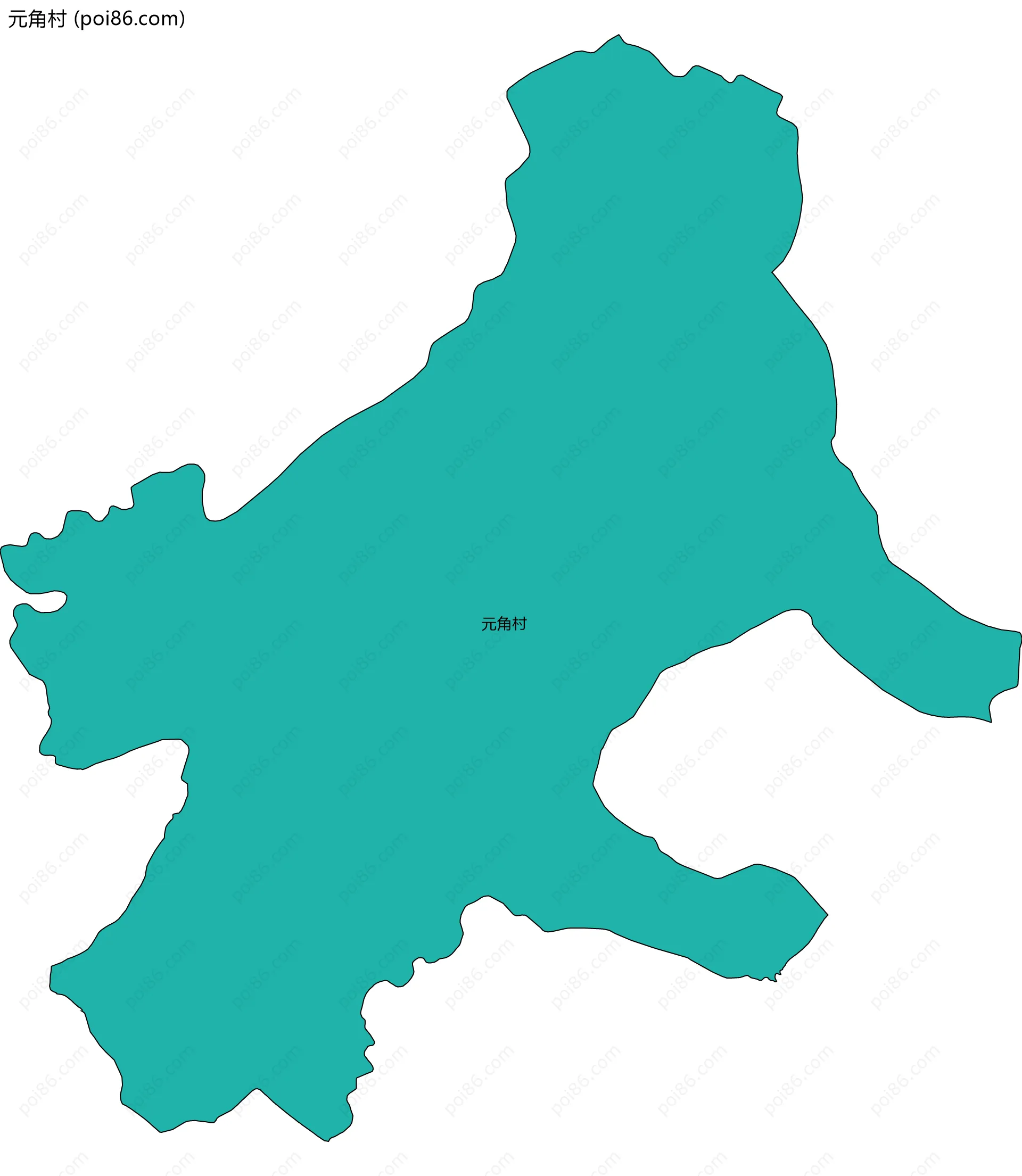 元角村边界地图