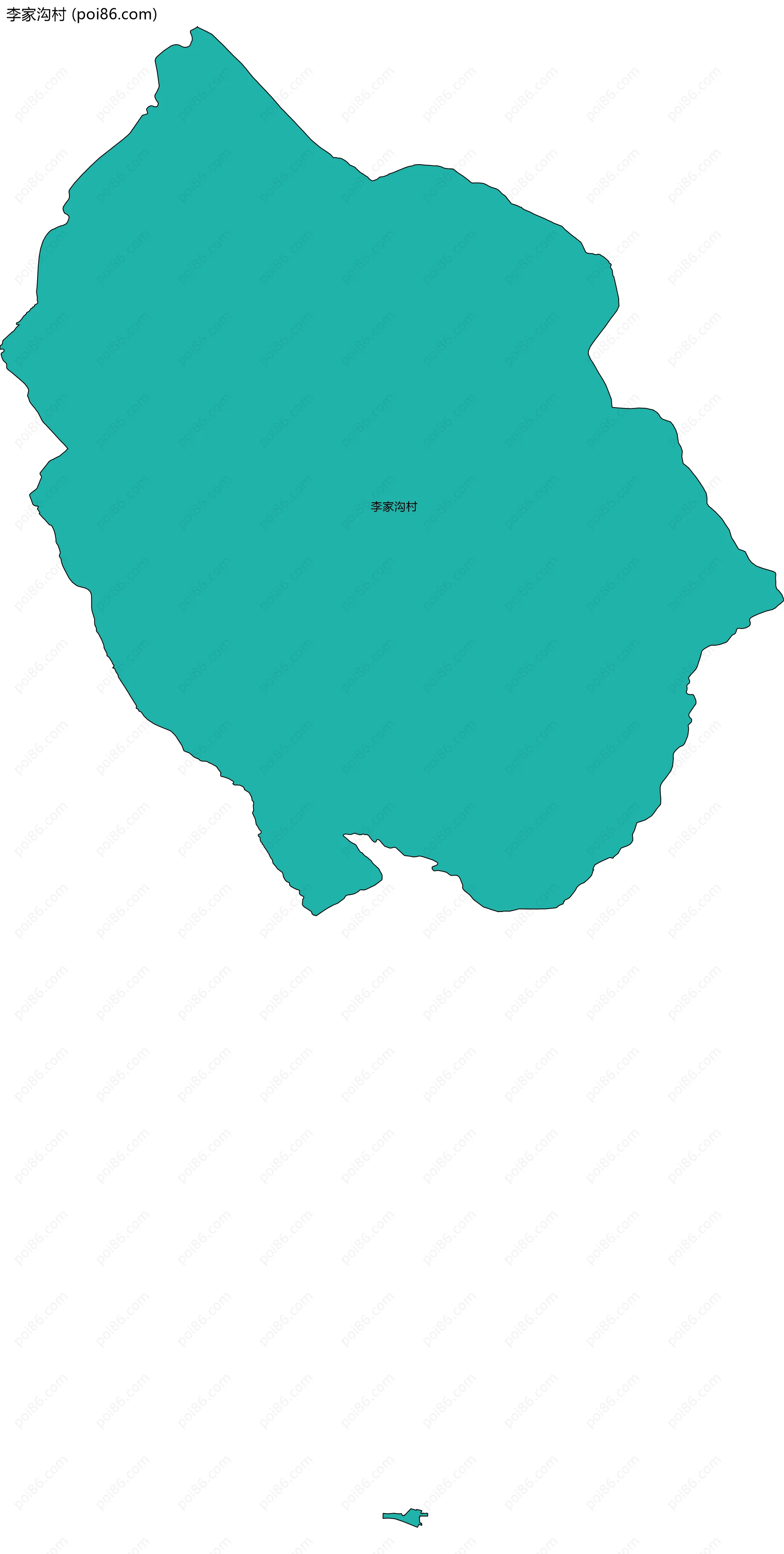 李家沟村边界地图