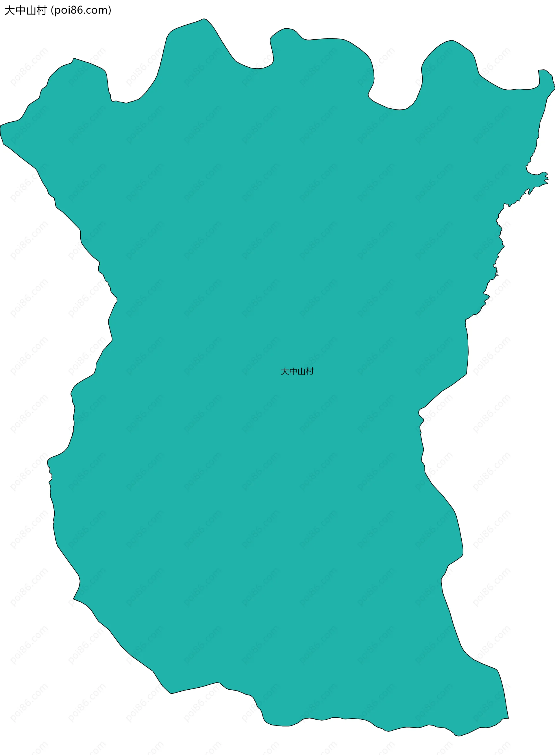 大中山村边界地图