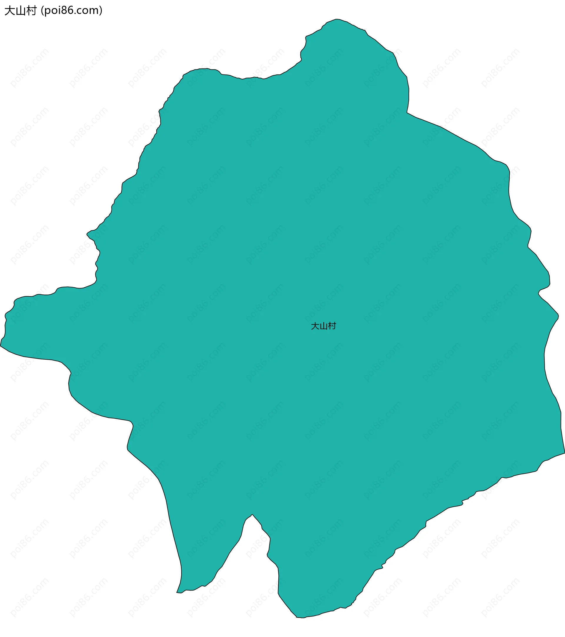 大山村边界地图